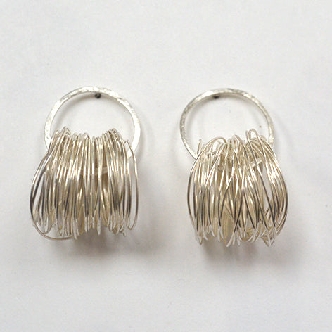 Small Silver Spaghetti Earrings