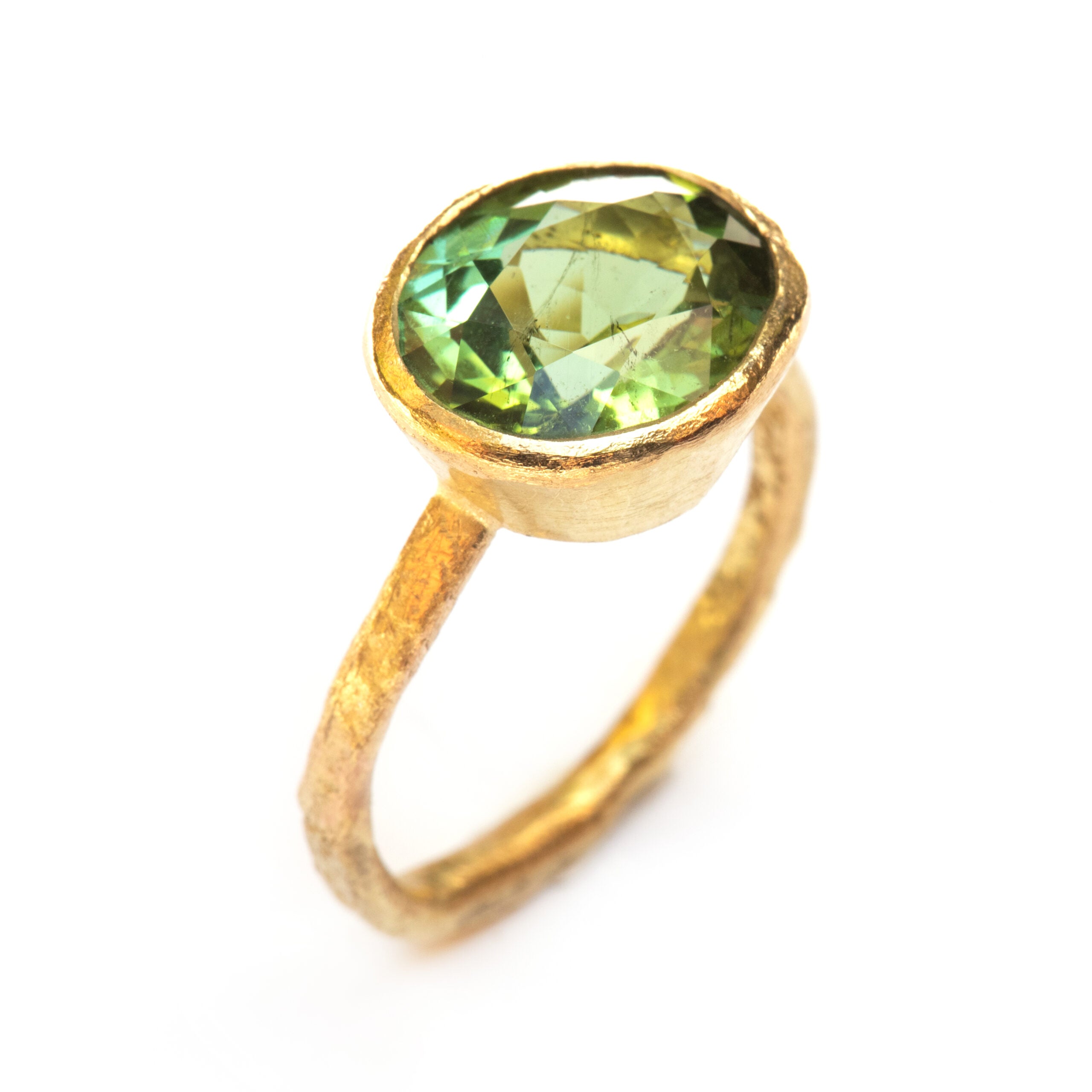 Oval Green Tourmaline ring by Disa Allsopp