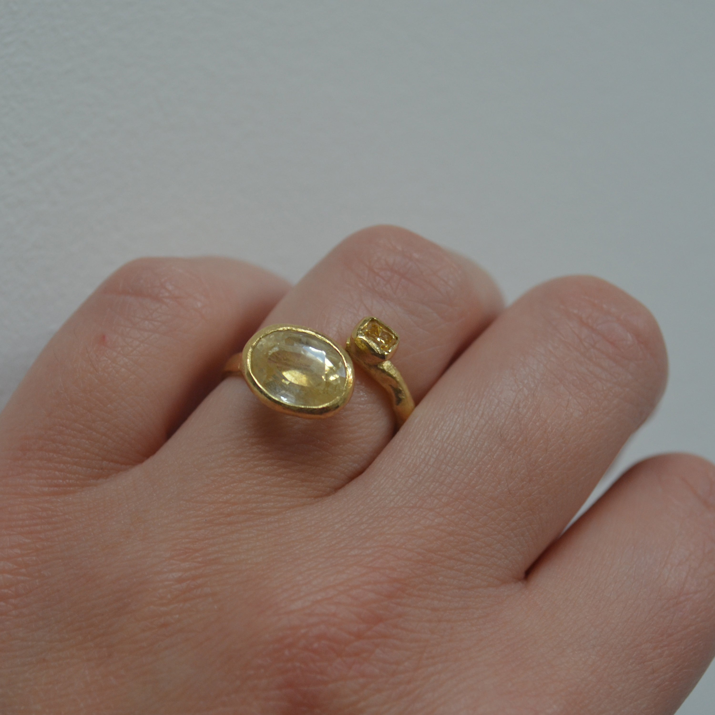 Yellow Sapphire & Diamond 18k Gold Ring by Disa Allsopp