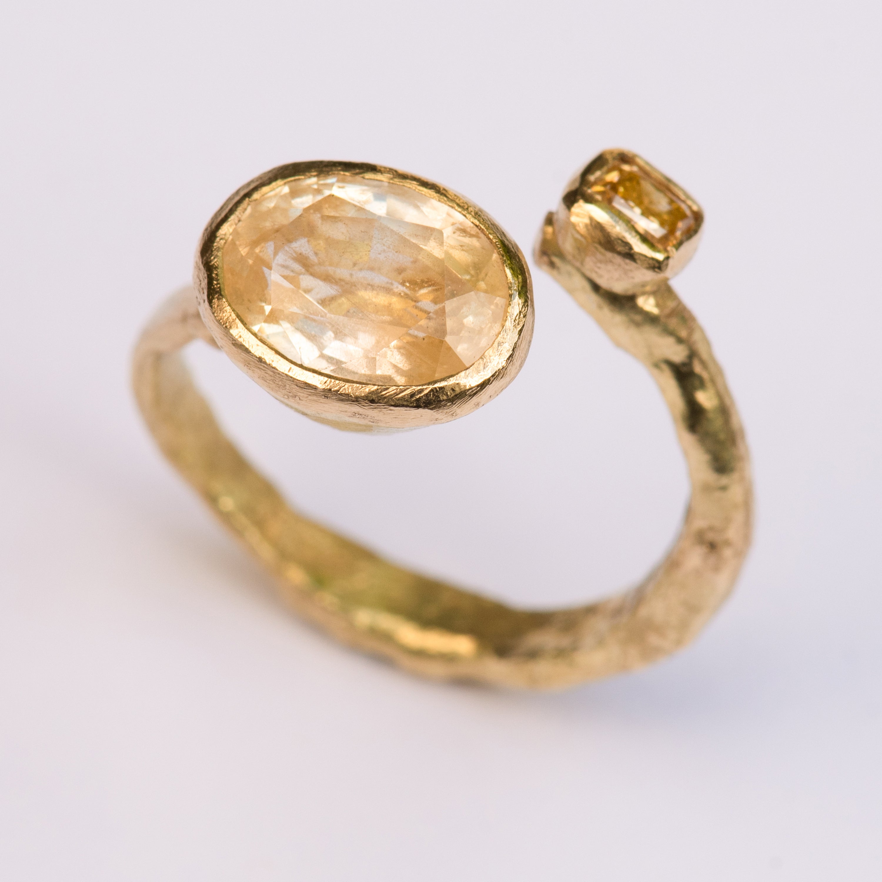 Yellow Sapphire & Diamond 18k Gold Ring by Disa Allsopp