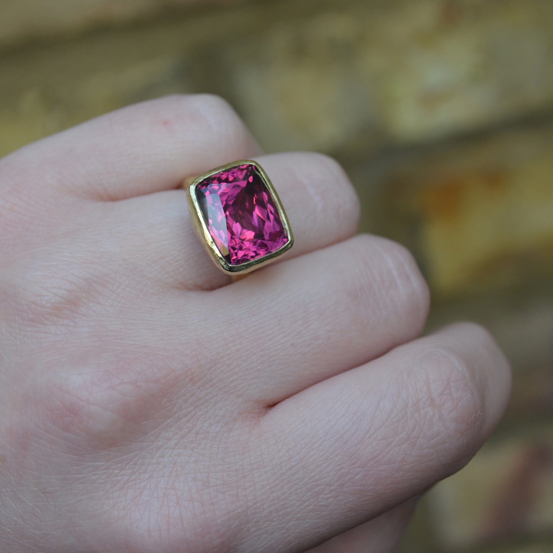 Rhodolite Garnet Gold Ring by Disa Allsopp