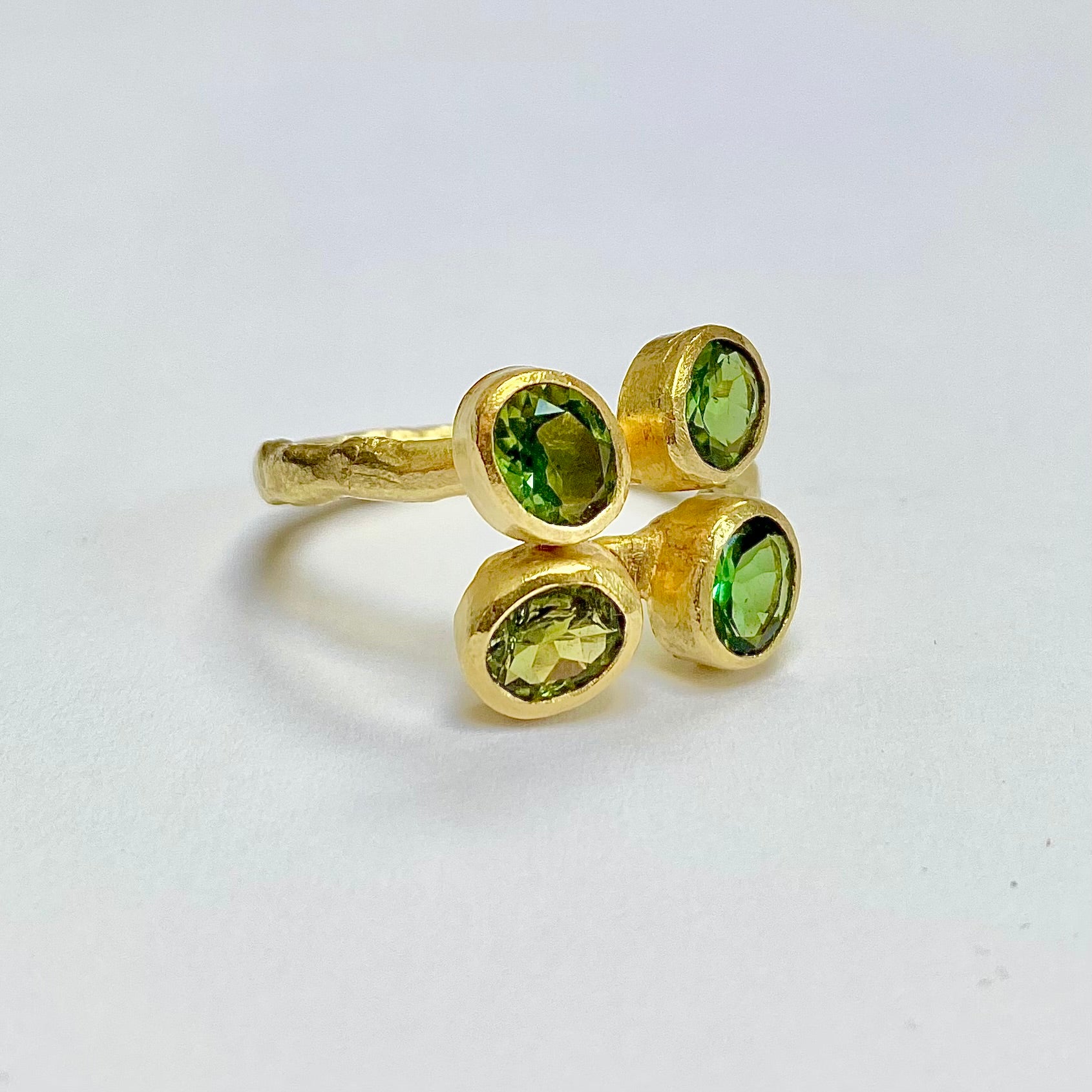 Four Tourmaline Gold Ring by Disa Allsopp