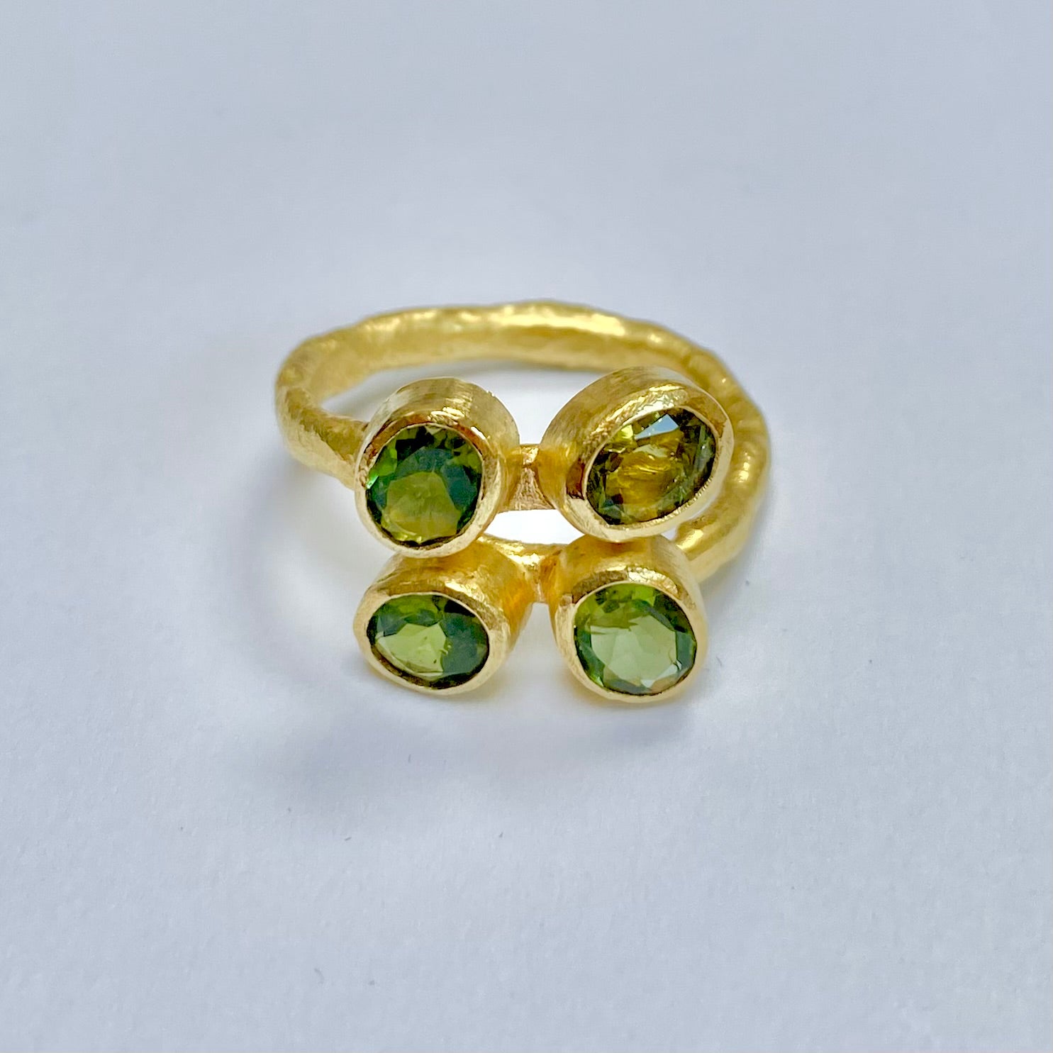 Four Tourmaline Gold Ring by Disa Allsopp