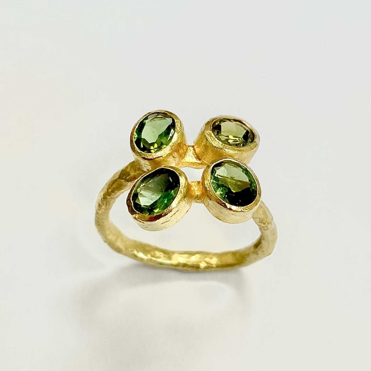 Four Tourmaline Gold Ring by Disa Allsopp
