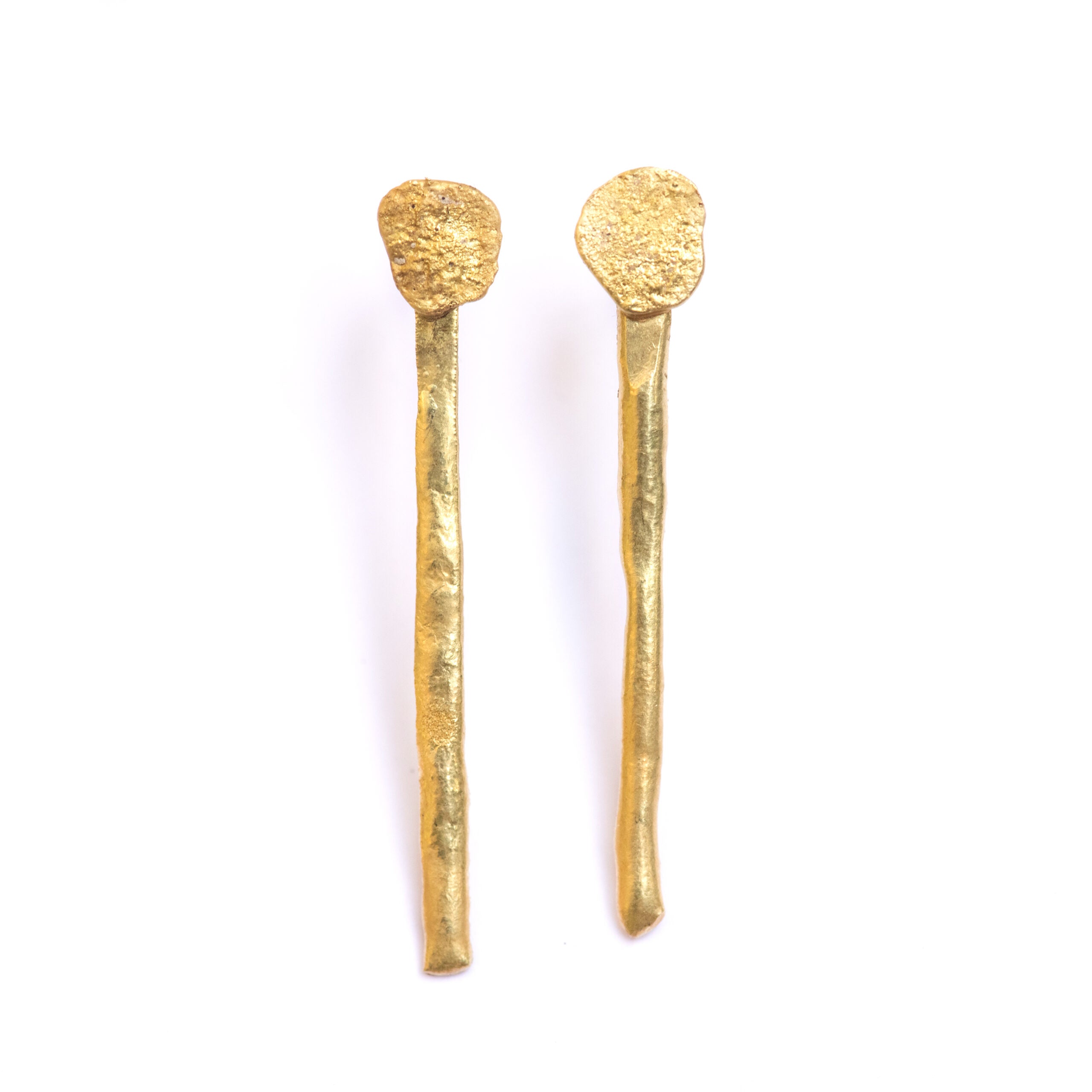 Gold bar earrings