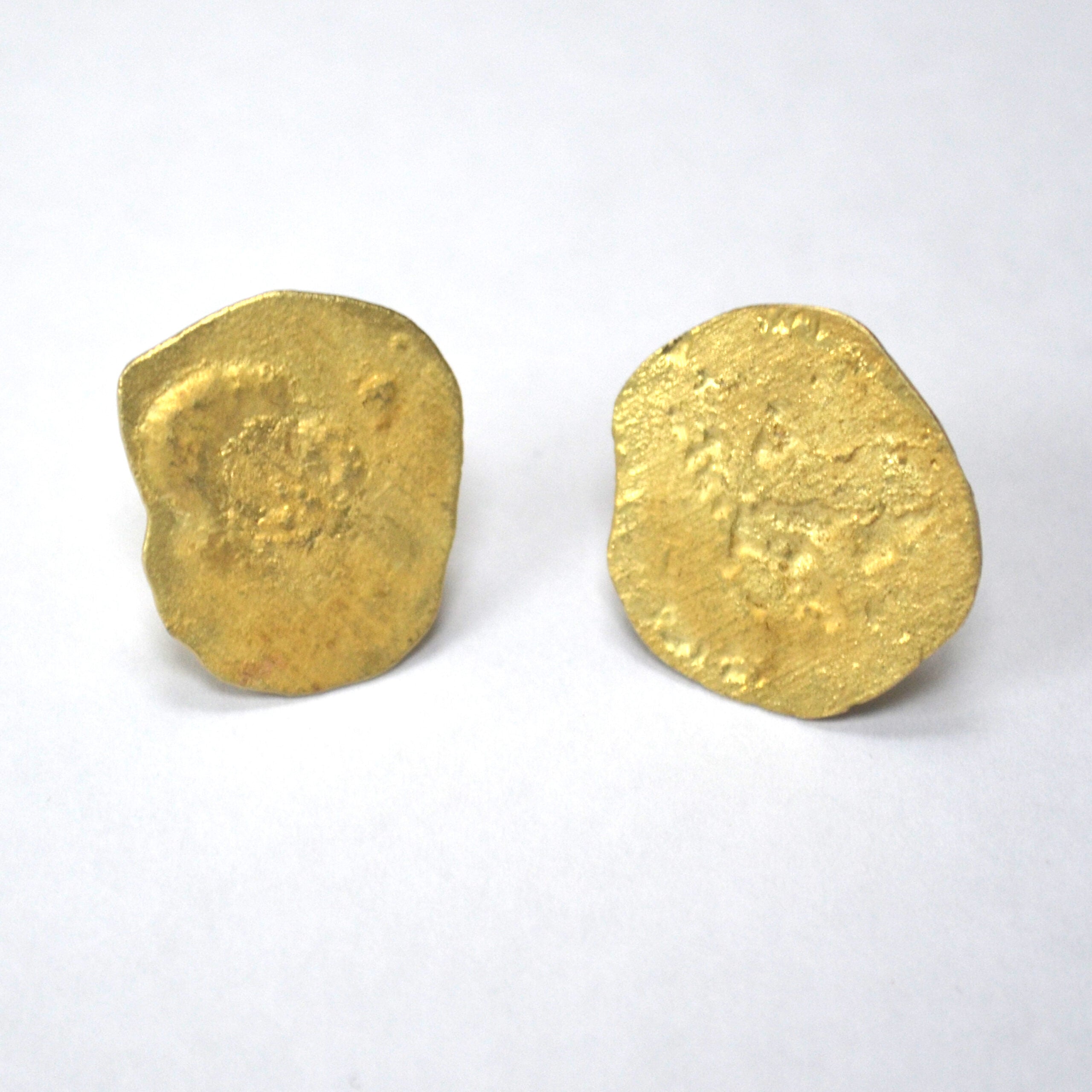 Gold Disc Earrings
