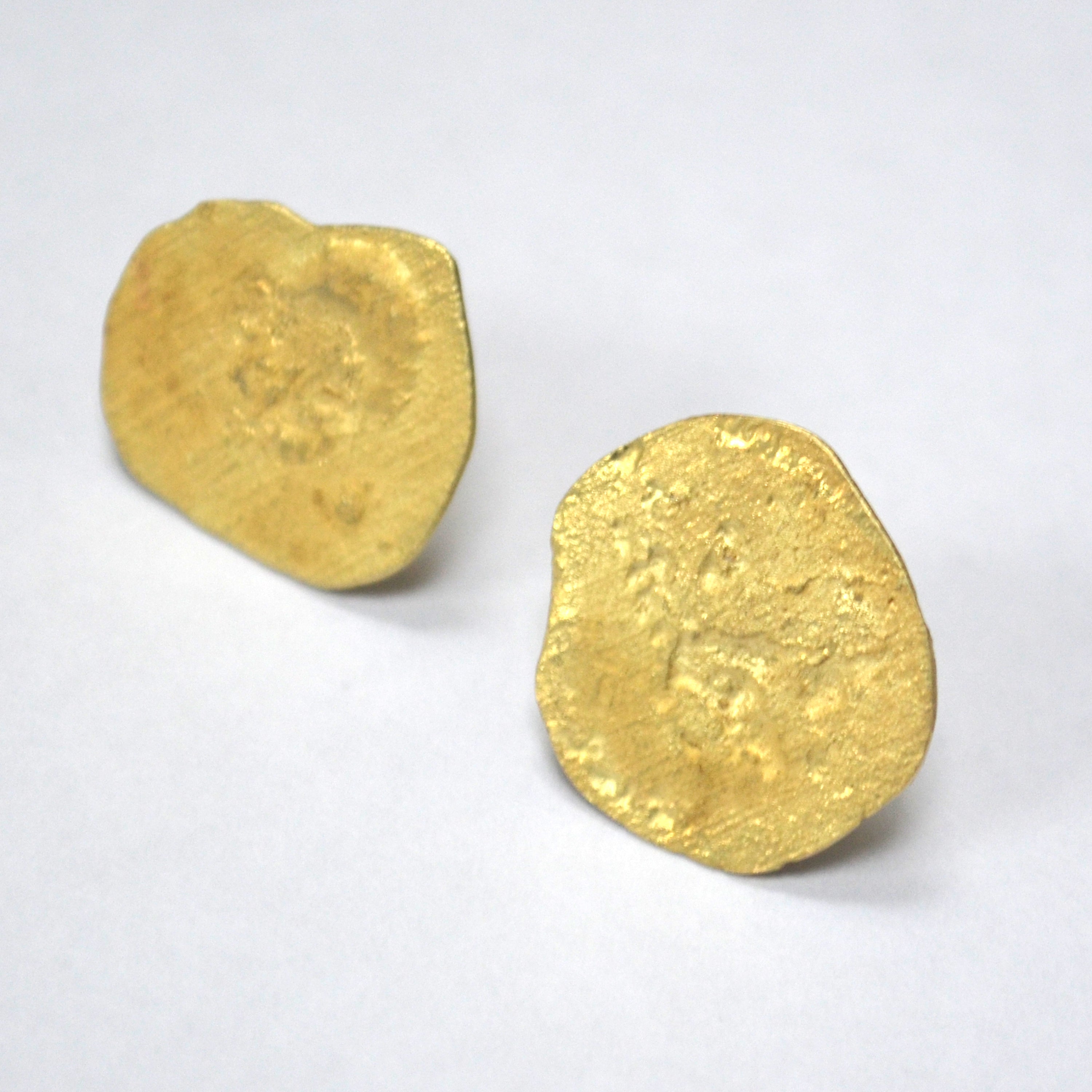 Gold Disc Earrings
