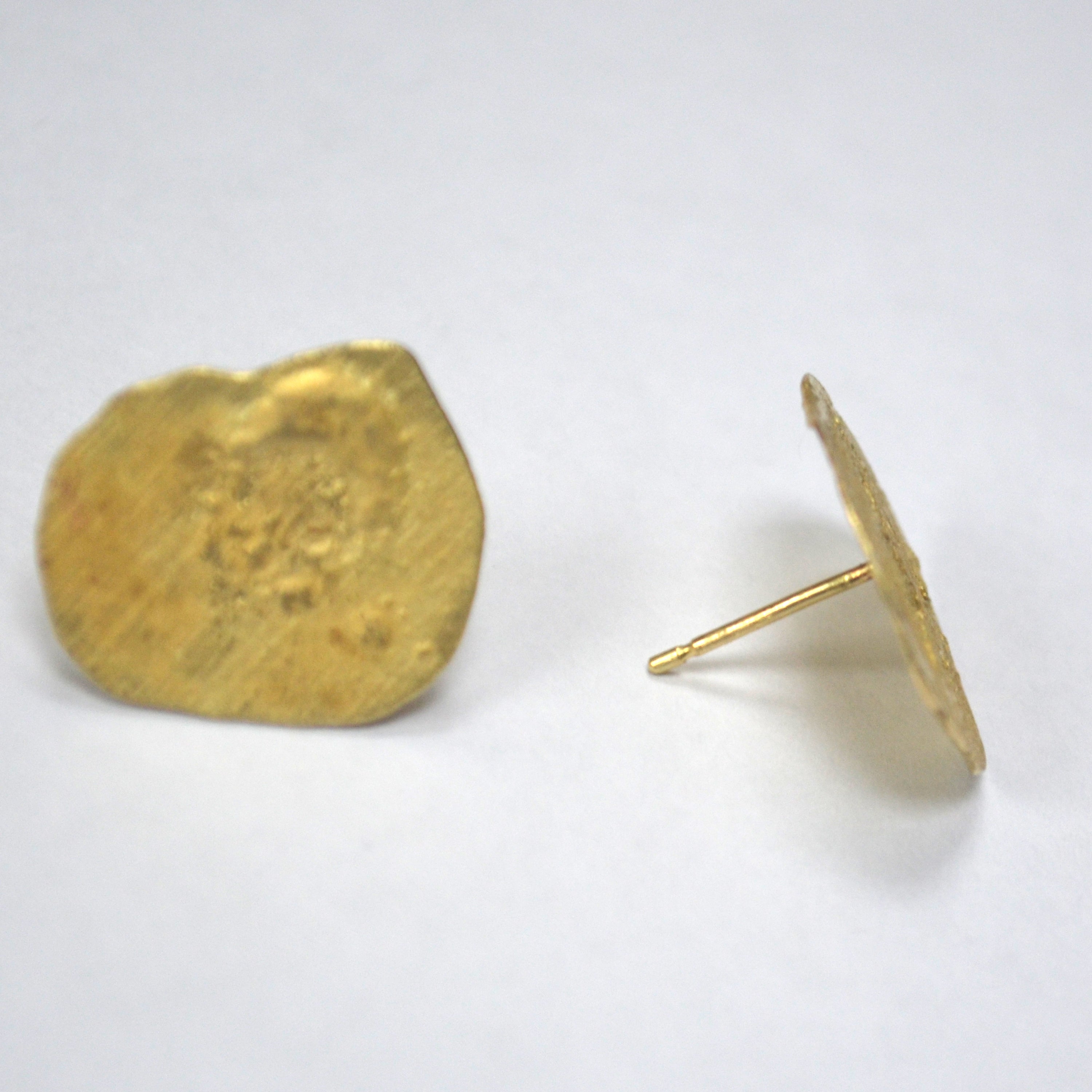 Gold Disc Earrings