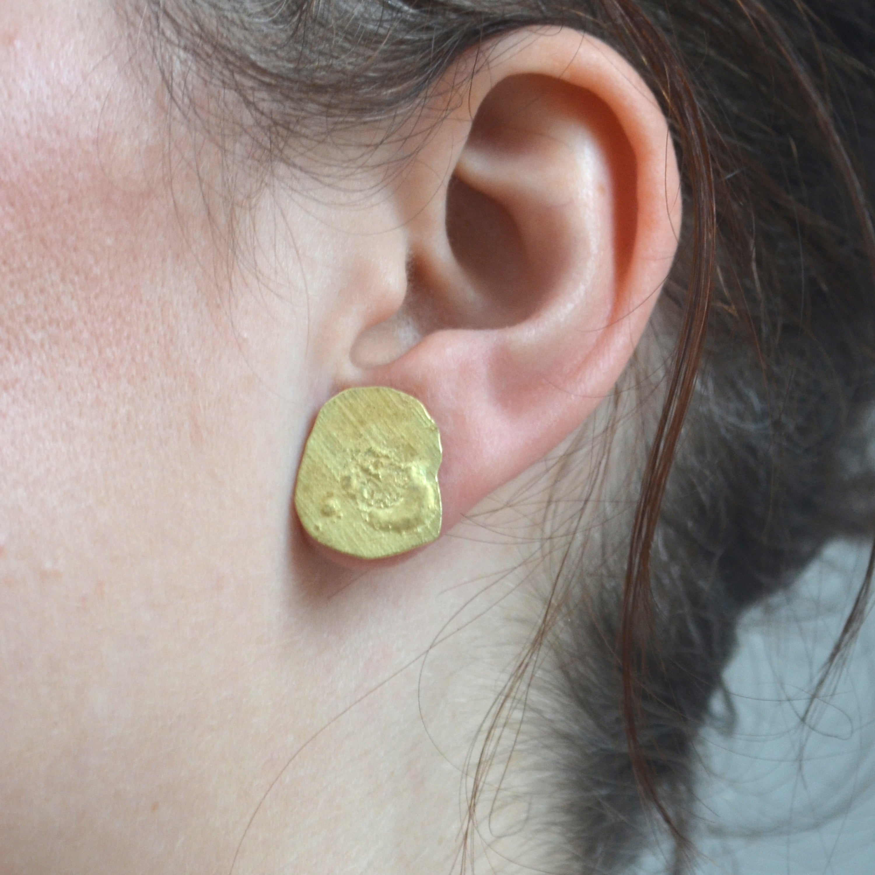 Gold Disc Earrings