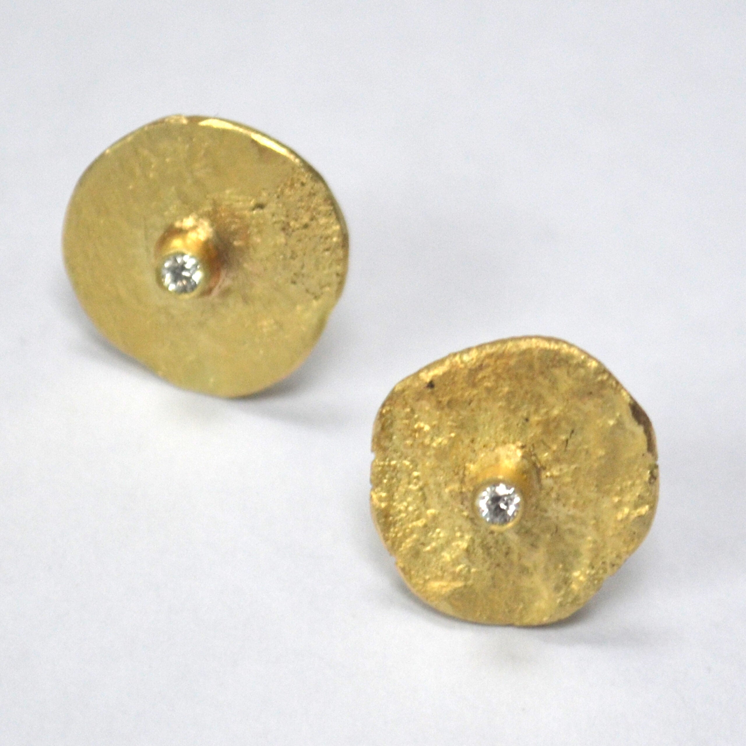 Diamond Disc earrings