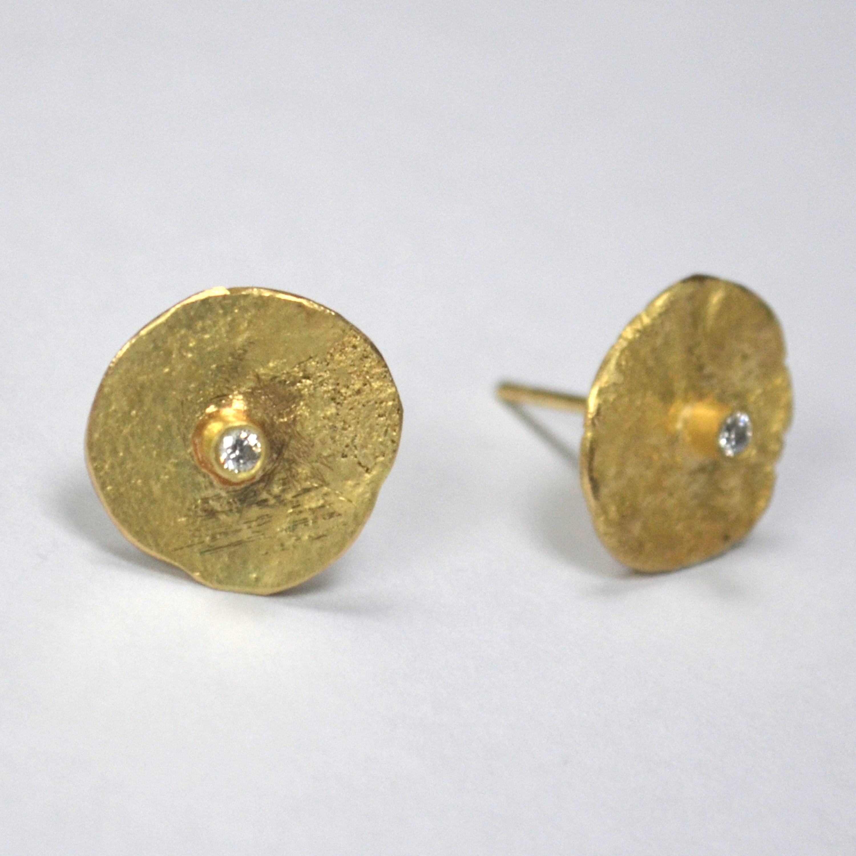 Diamond Disc earrings