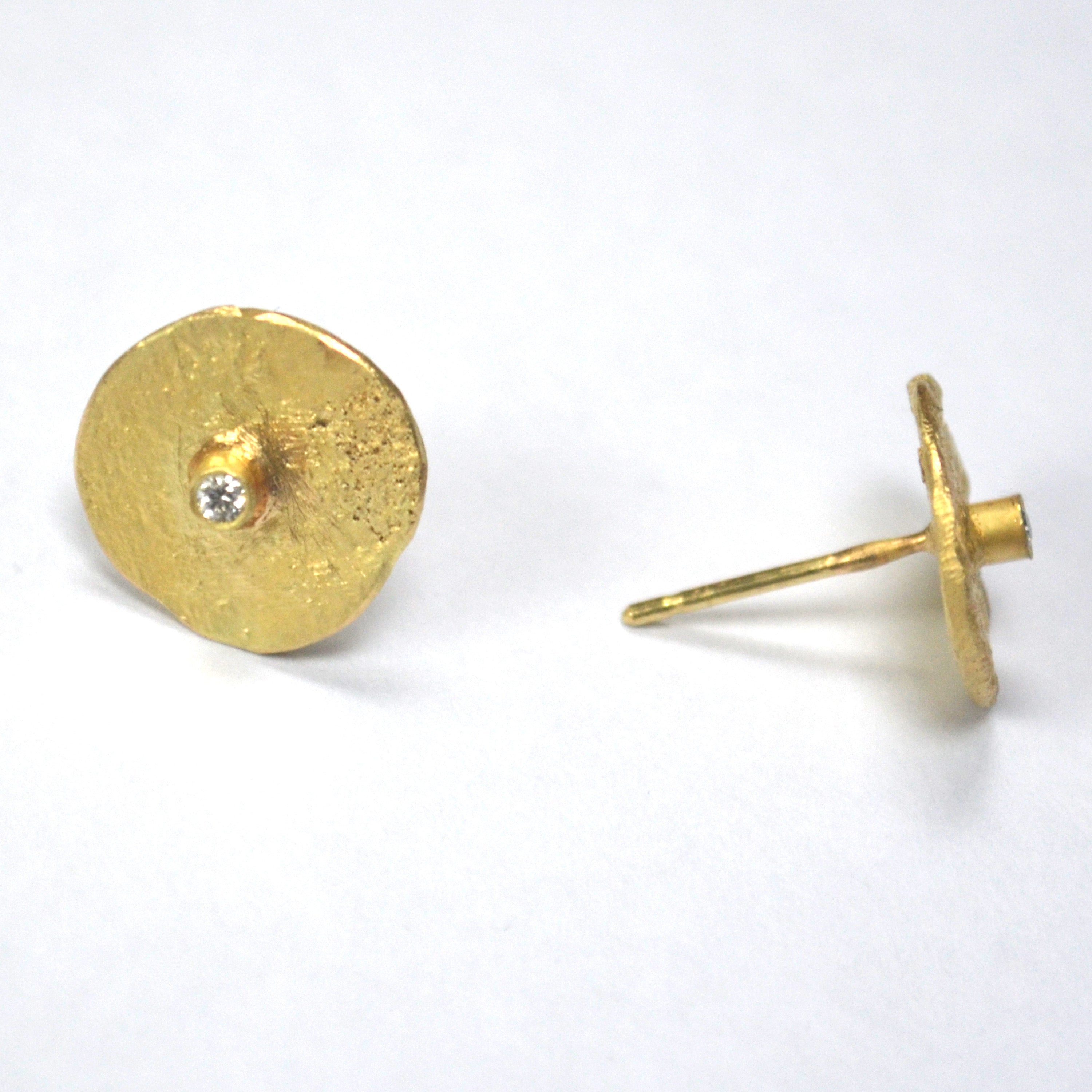 Diamond Disc earrings
