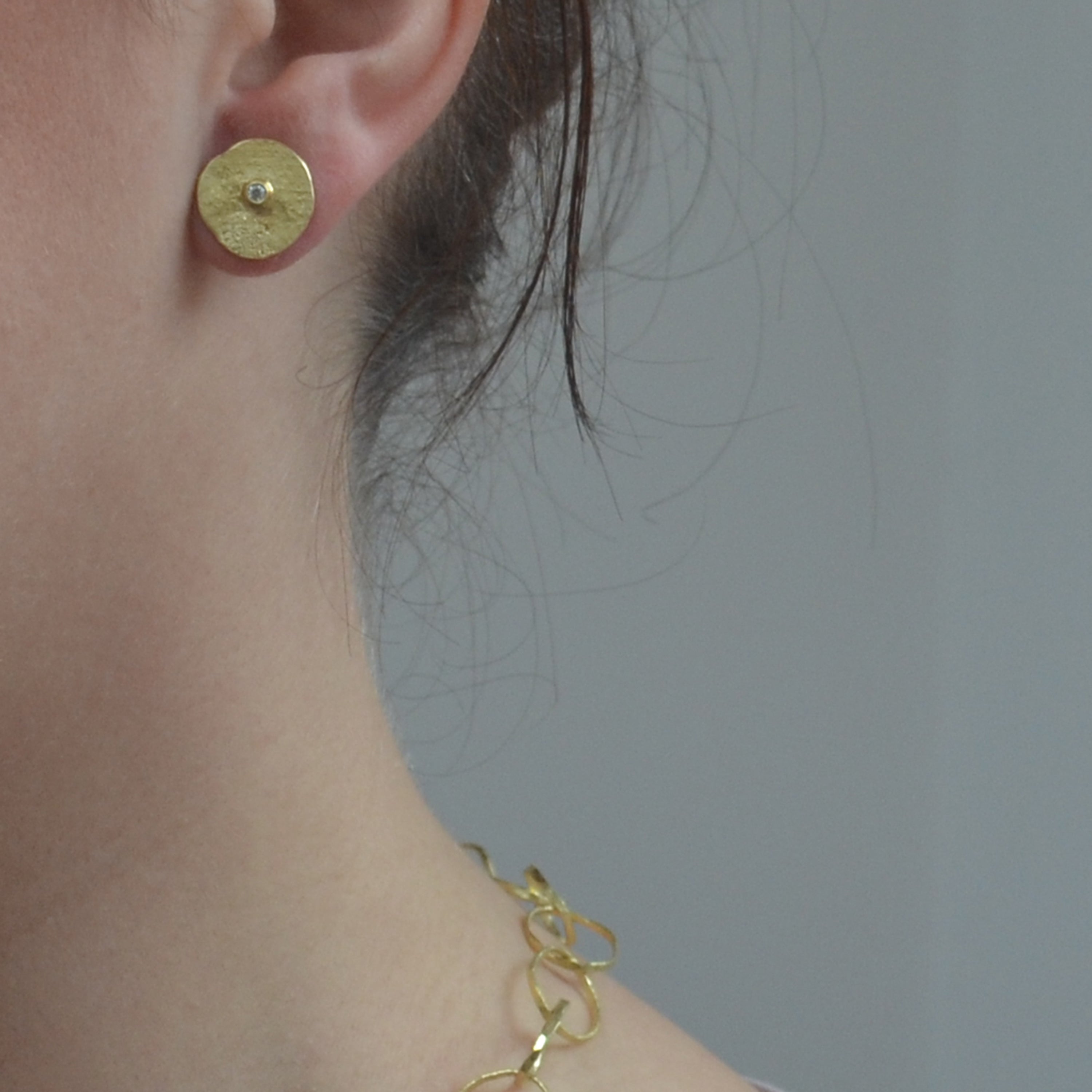 Diamond Disc earrings