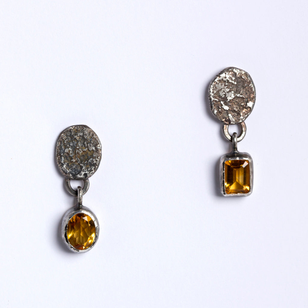 Citrine Mismatched Studs