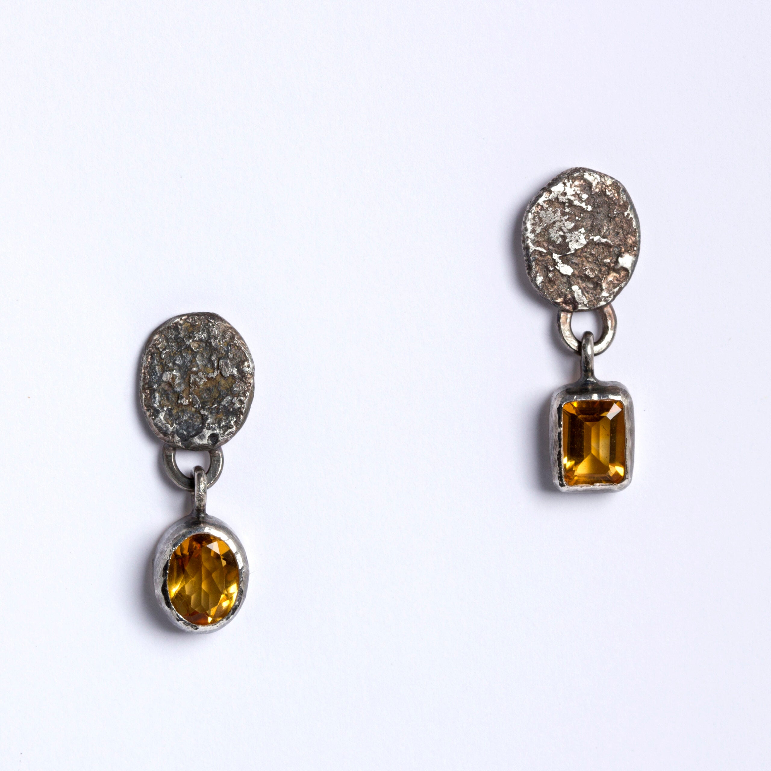 Citrine Mismatched Studs