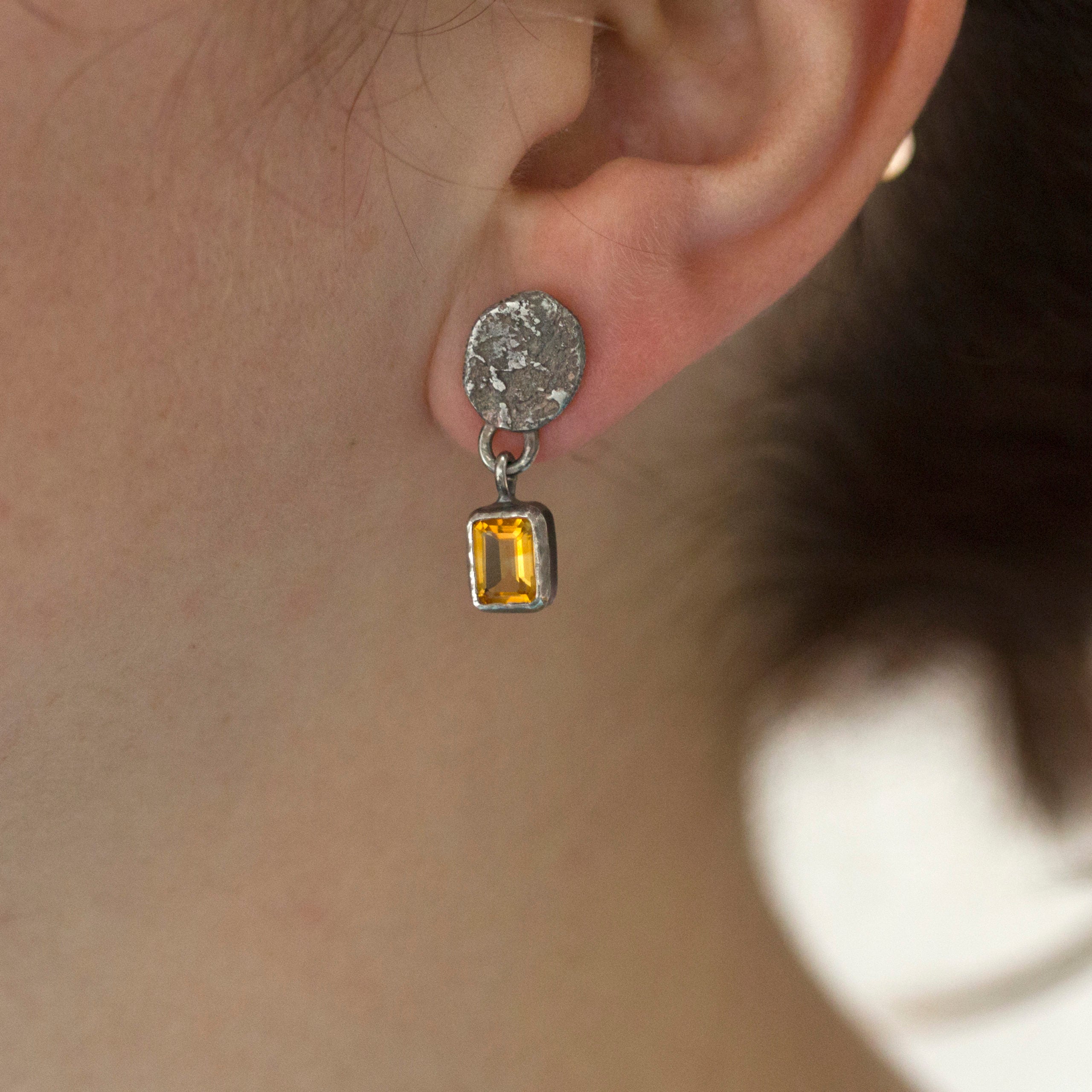 Citrine Mismatched Studs