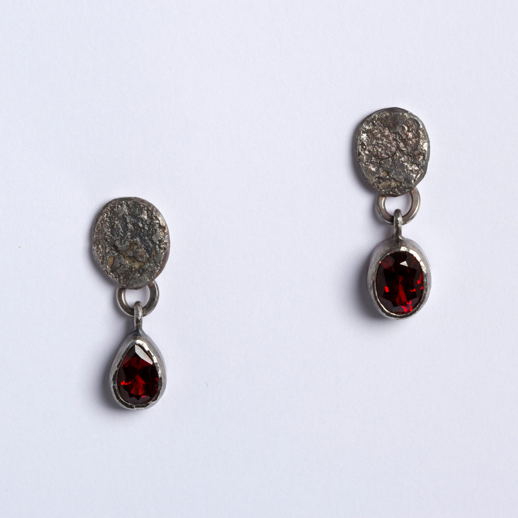 Garnet Mismatched Studs