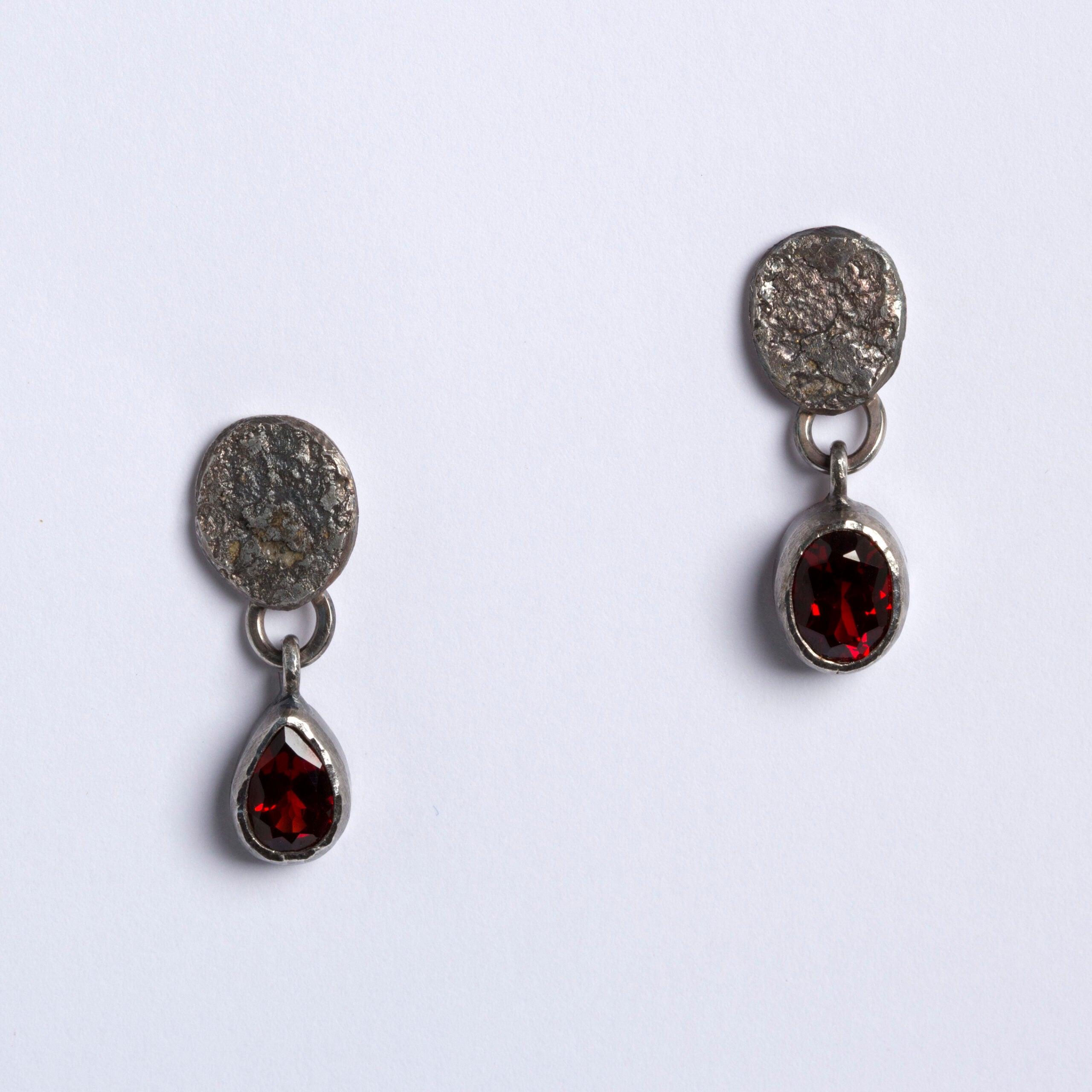 Garnet Mismatched Studs