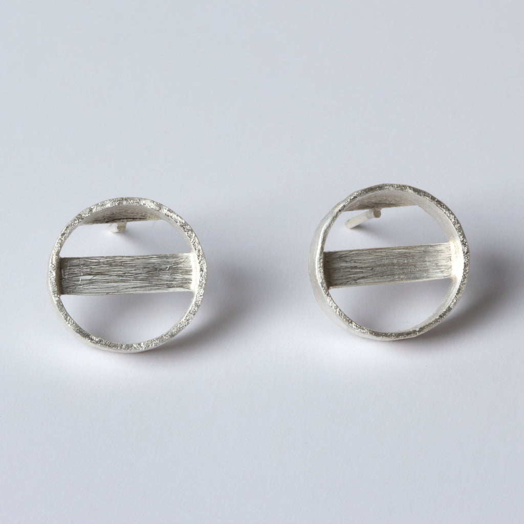 Silver Round Bar Studs