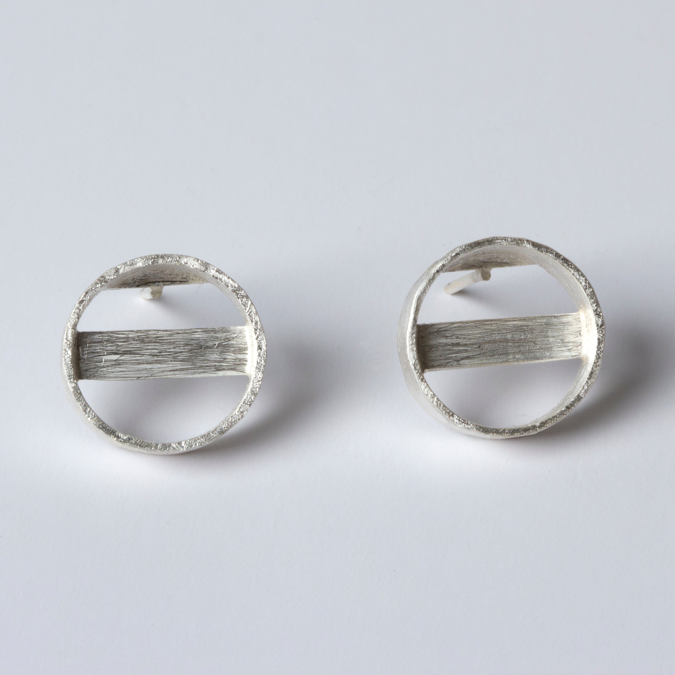 Silver Round Bar Studs