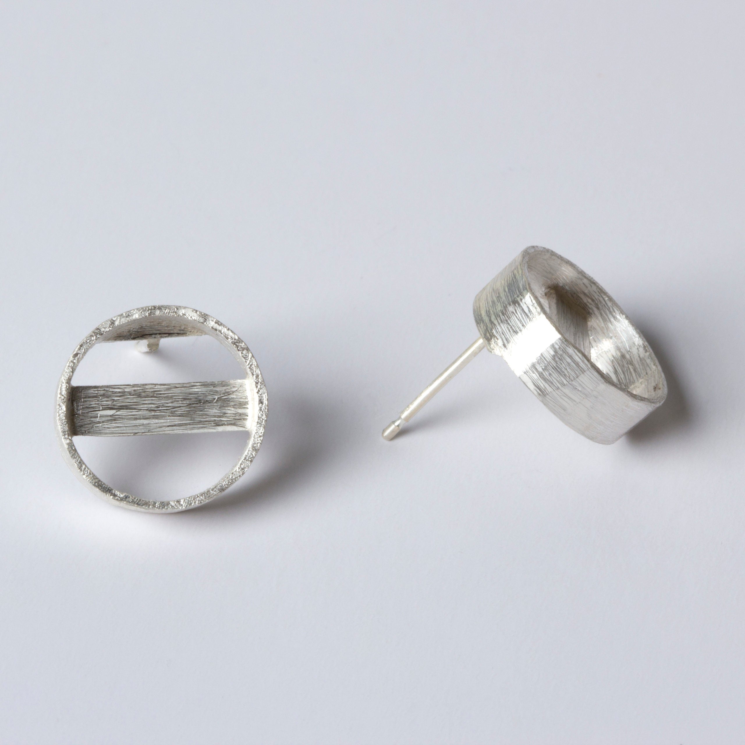 Silver Round Bar Studs