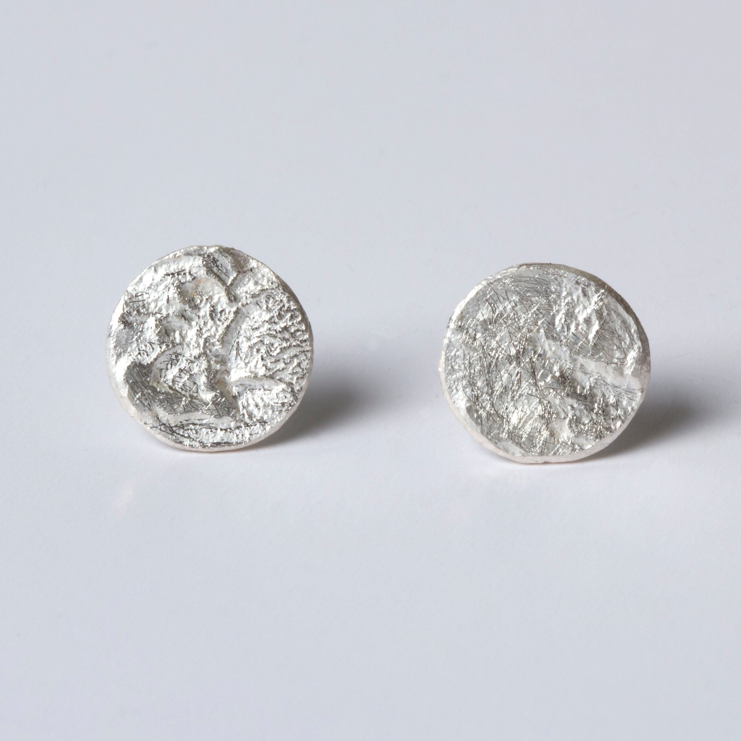 Silver Disc Studs