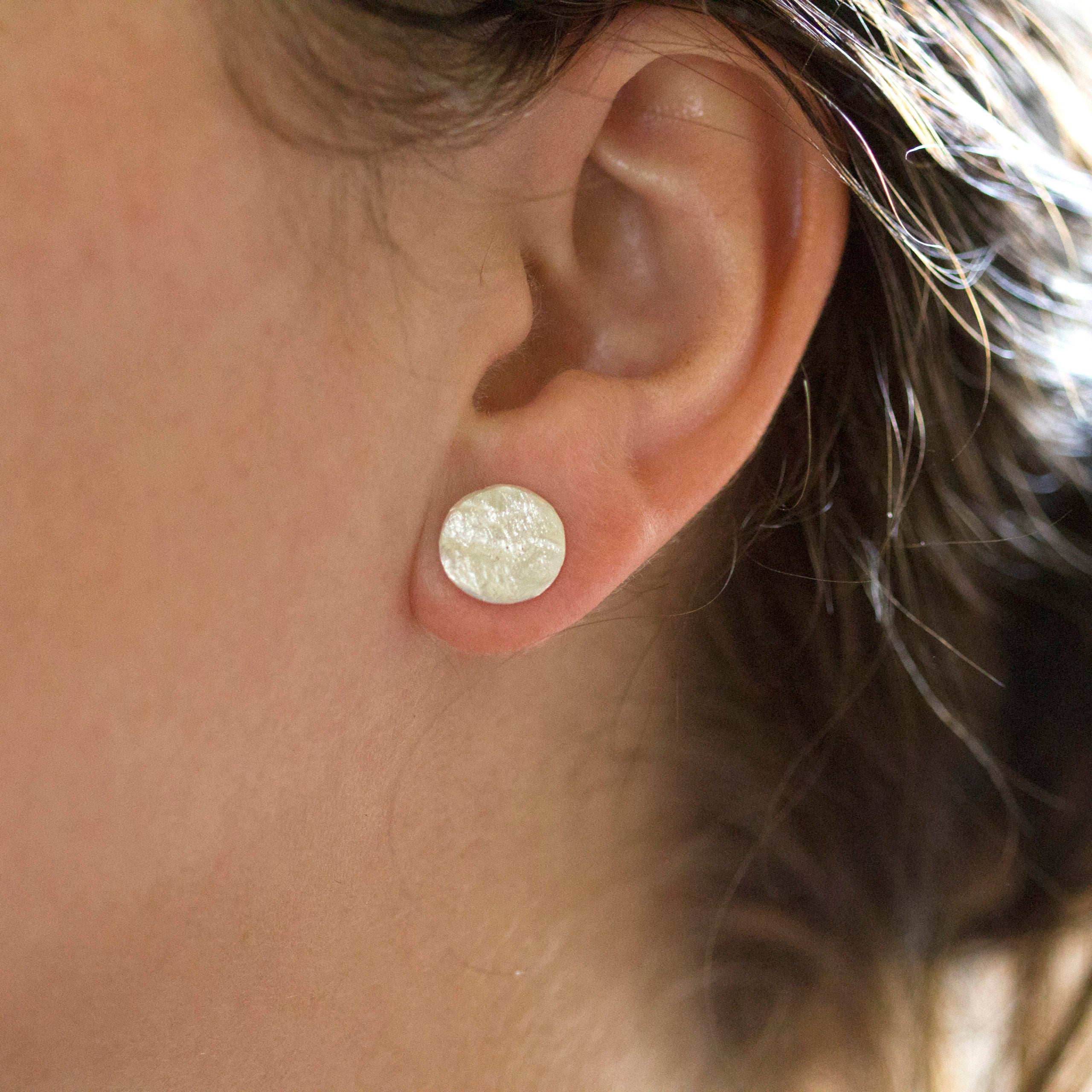 Silver Disc Studs