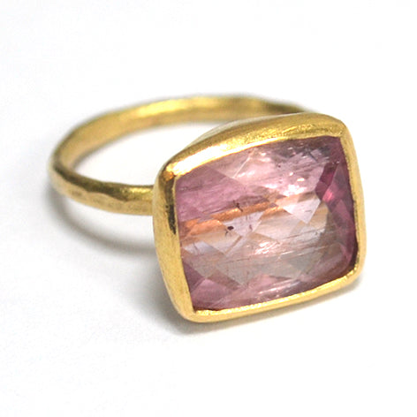 Pink Tourmaline 18k Gold Ring by Disa Allsopp