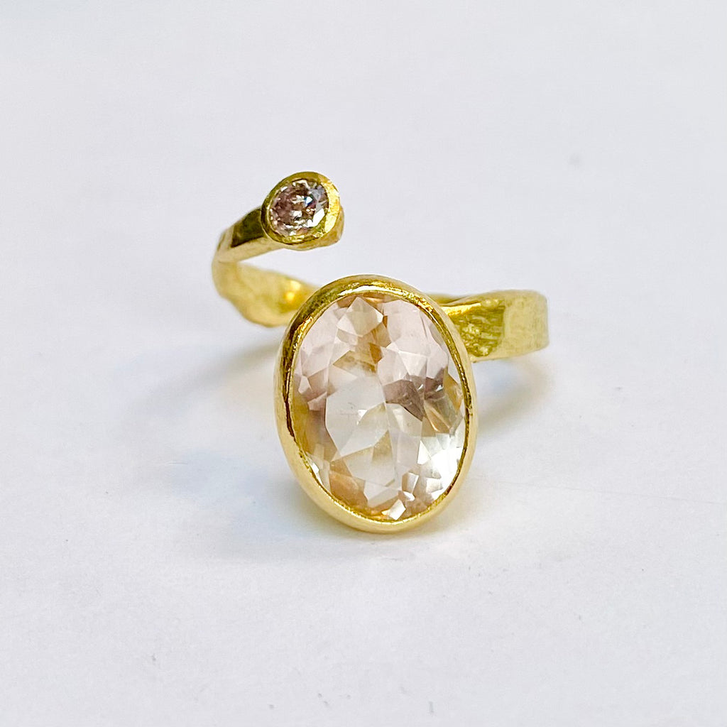Pink Rose Petal Ring by Disa Allsopp