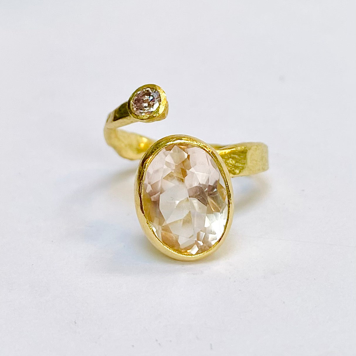 Pink Rose Petal Ring by Disa Allsopp