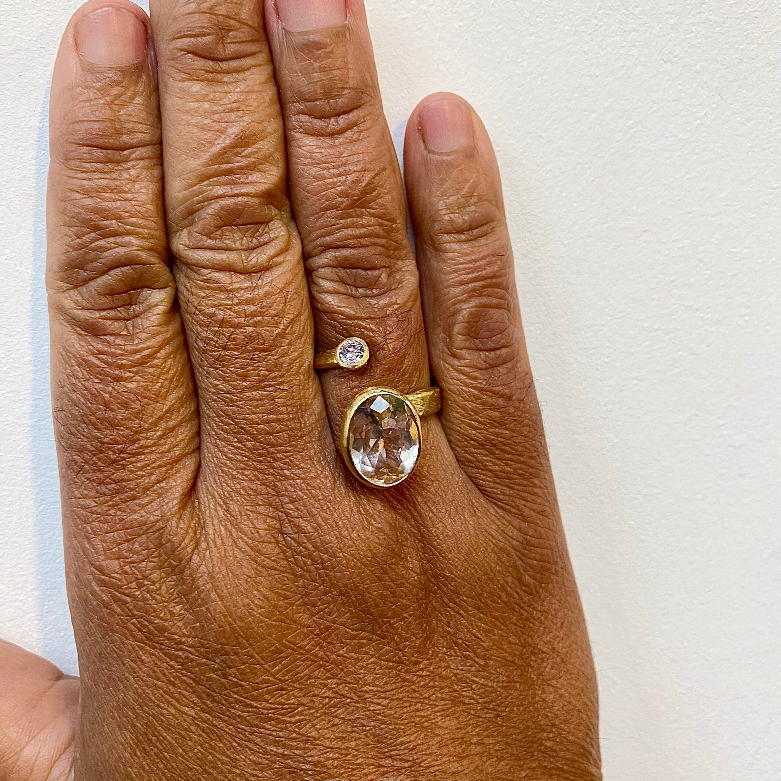 Pink Rose Petal Ring by Disa Allsopp