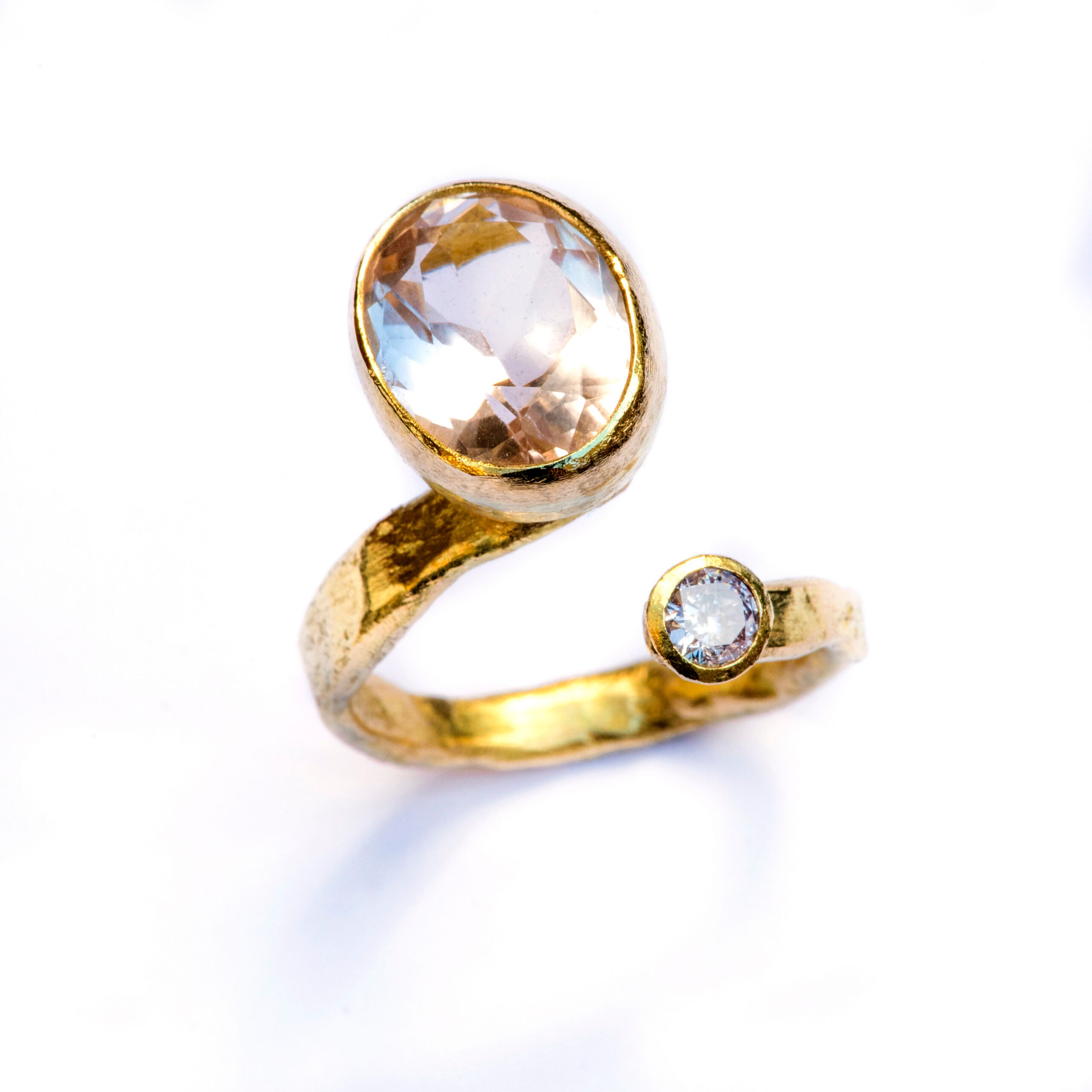 Pink Rose Petal Ring by Disa Allsopp