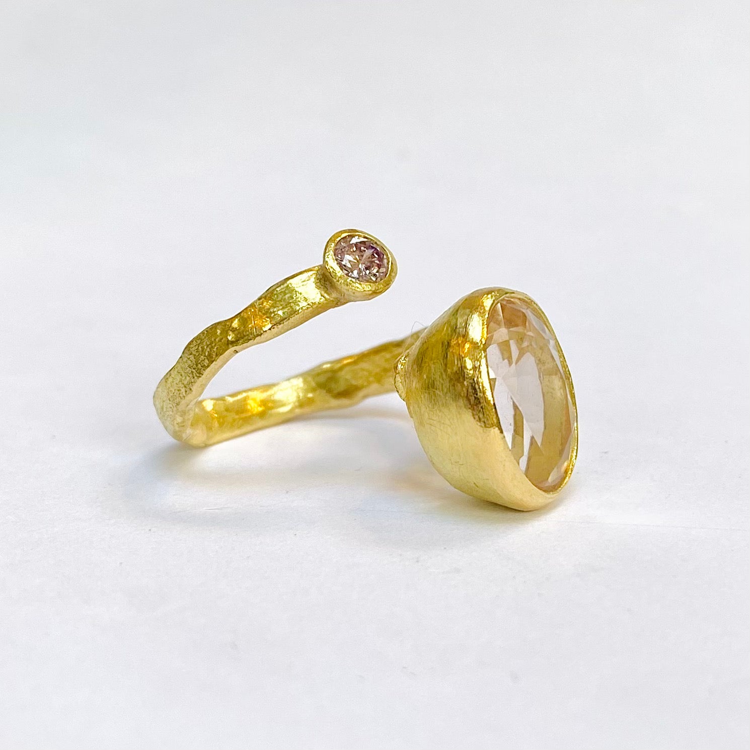 Pink Rose Petal Ring by Disa Allsopp
