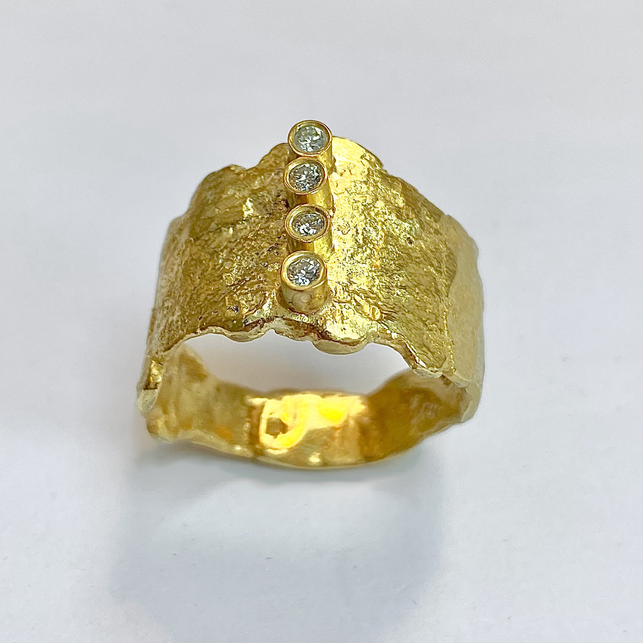 Golden Shield Diamond Ring by Disa Allsopp