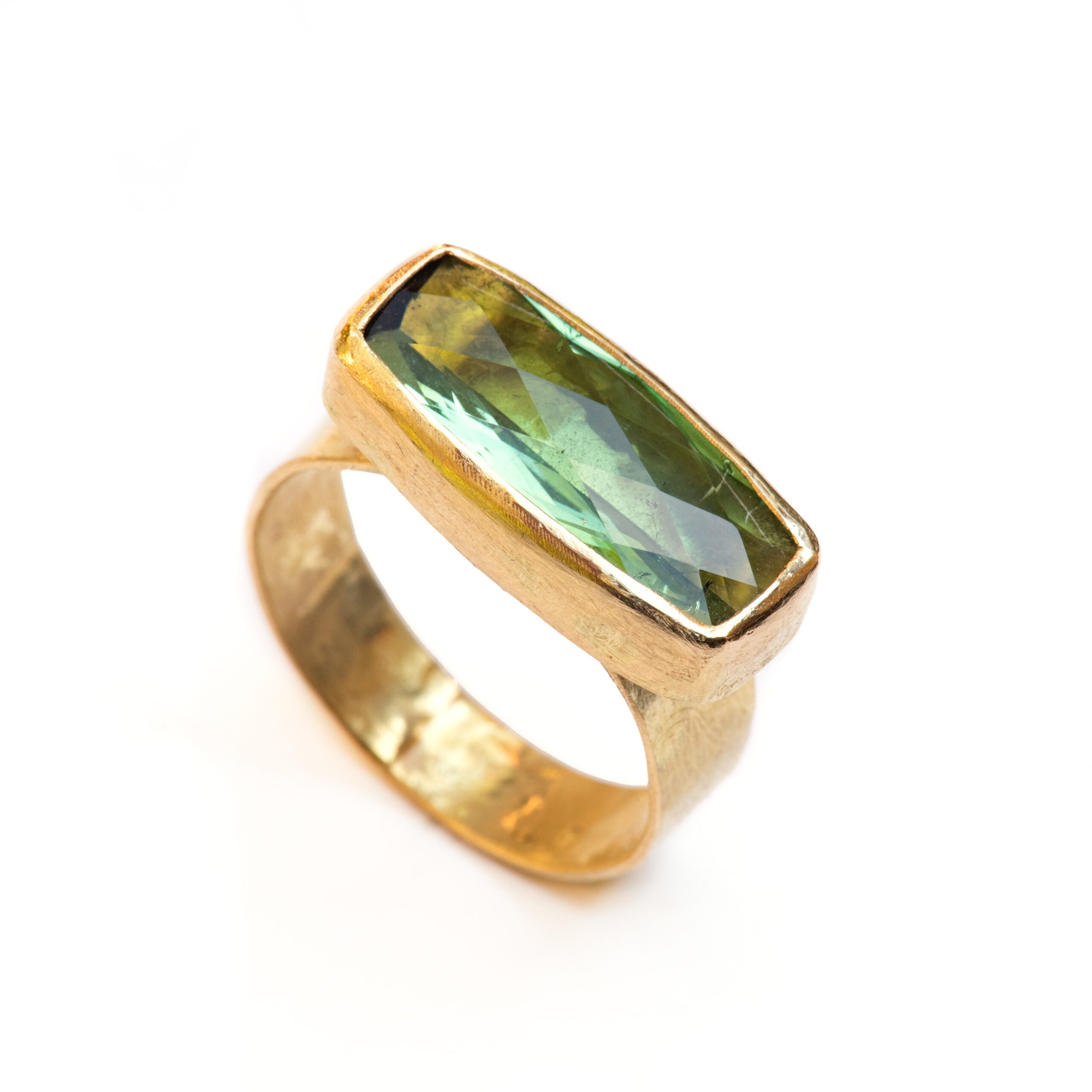 Pineapple Cut Green Tourmaline Ring by Disa Allsopp