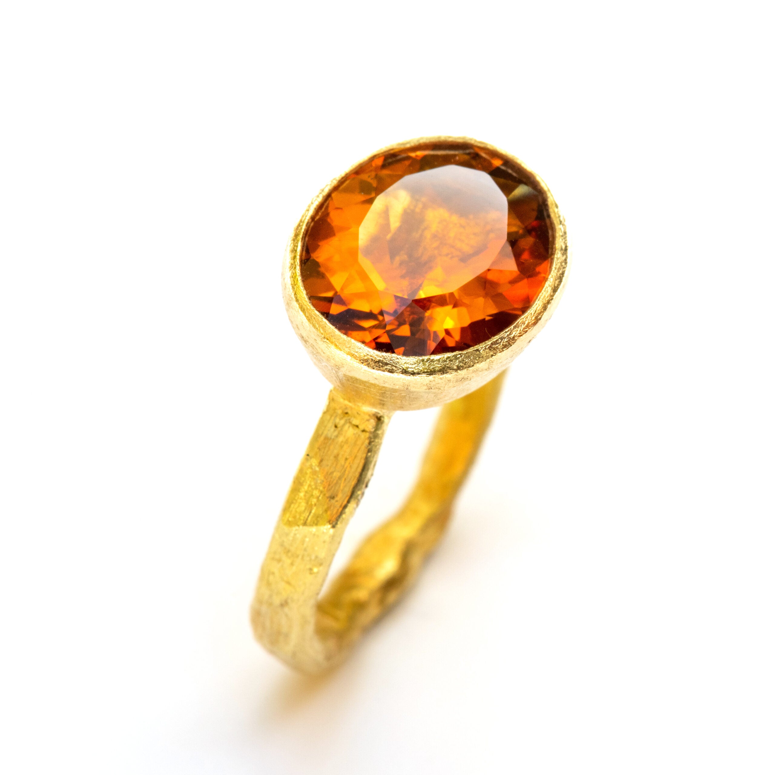 Oval Madeira Citrine ring by Disa Allsopp