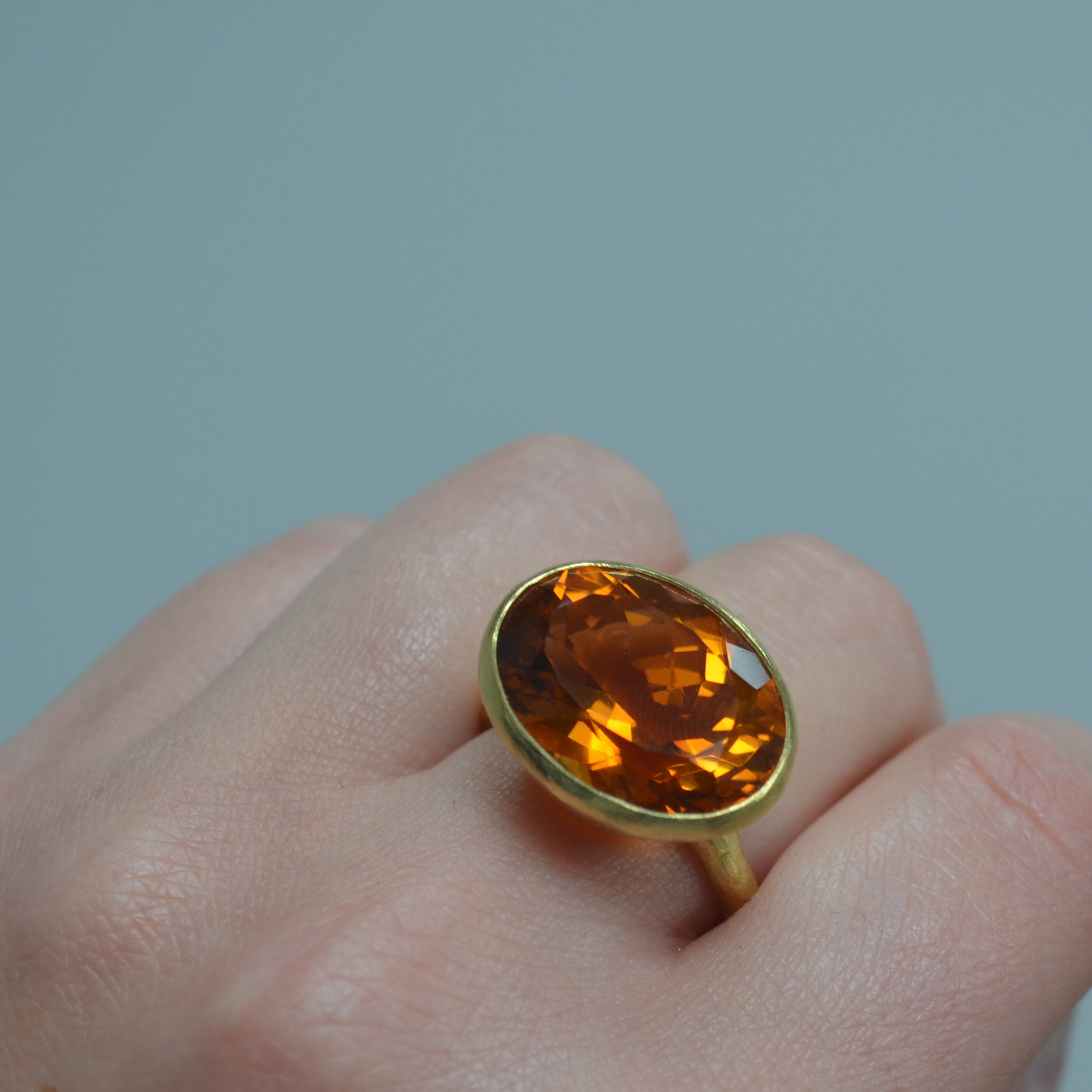 Madeira Citrine 18k Gold Ring by Disa Allsopp