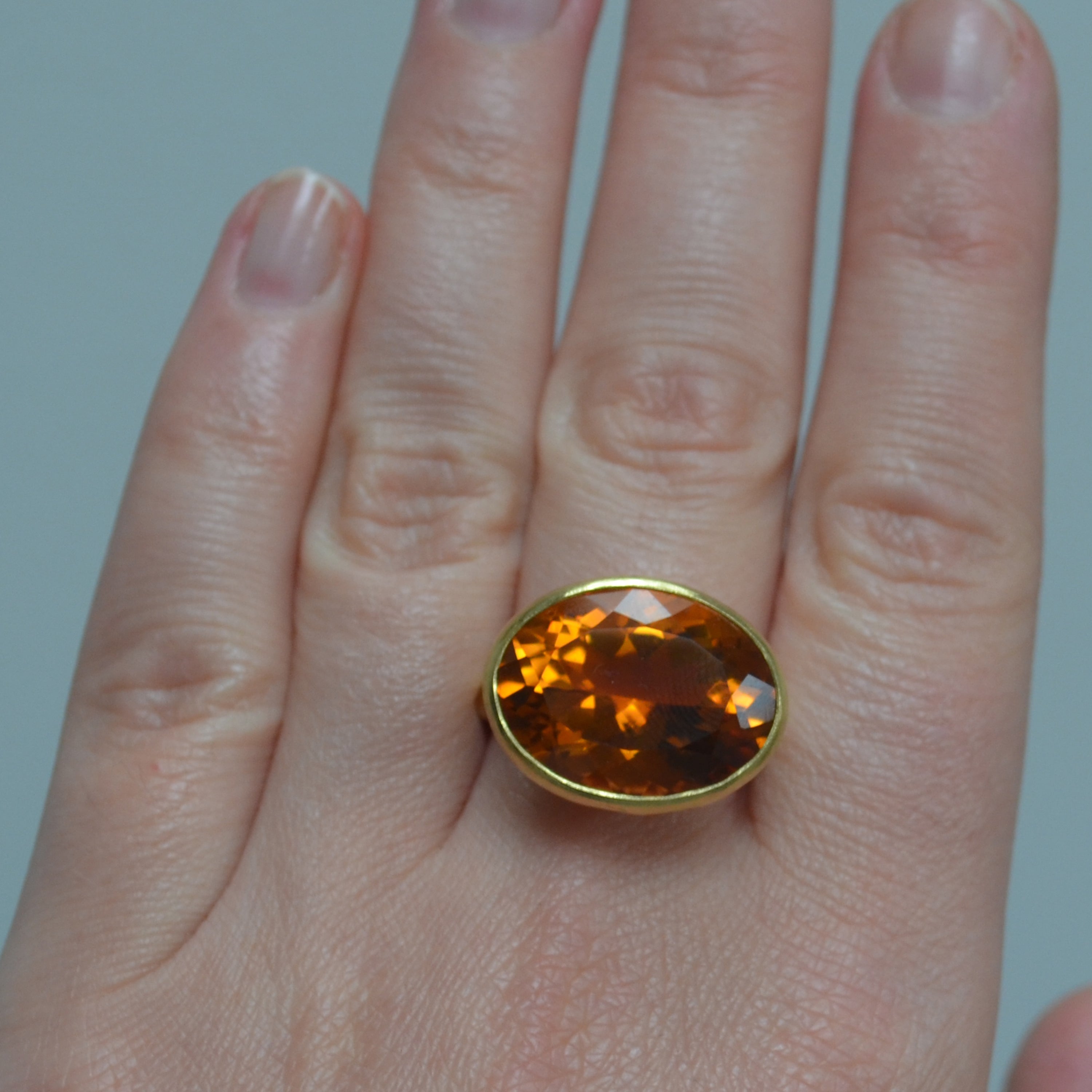 Madeira Citrine 18k Gold Ring by Disa Allsopp