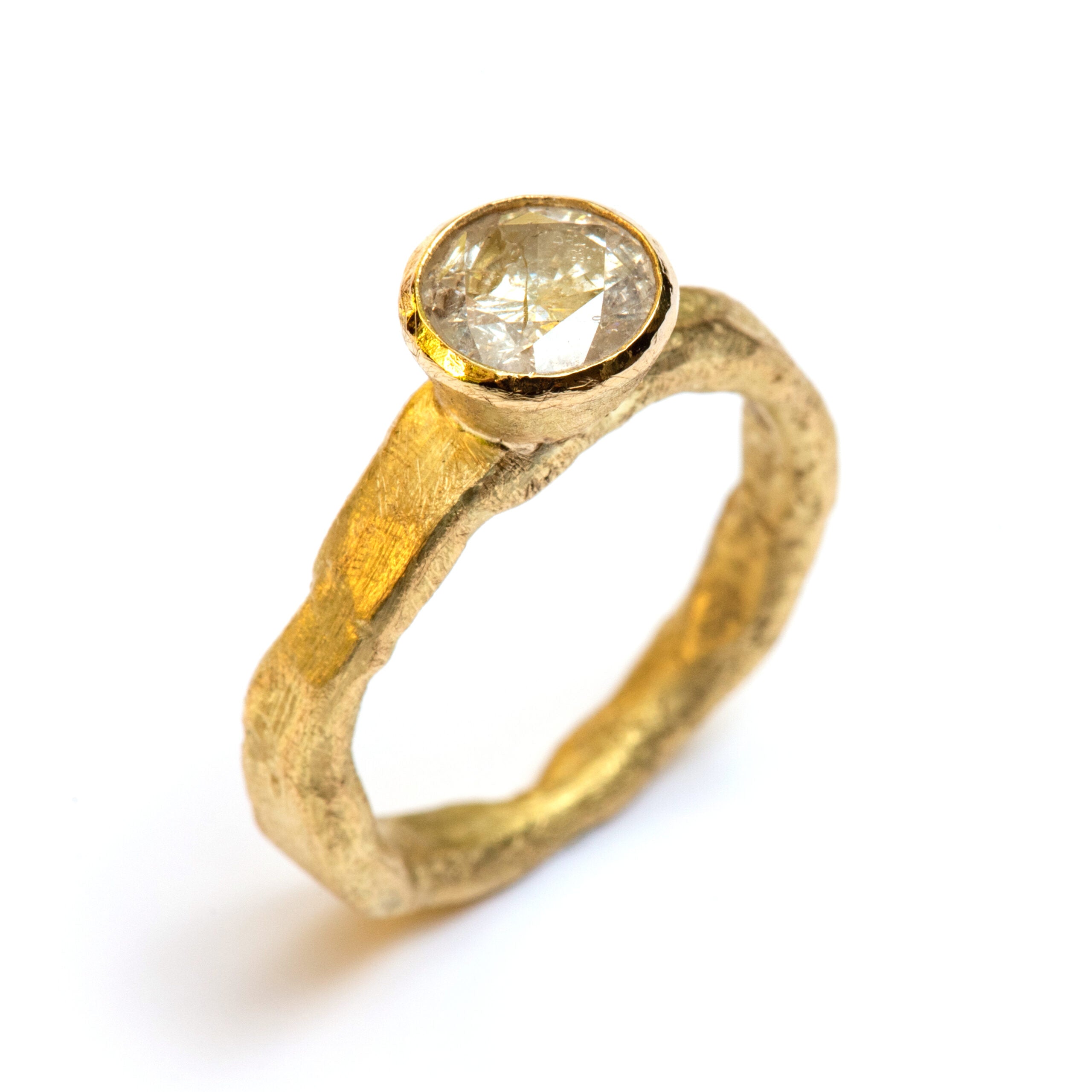 Grey Diamond Solitaire ring by Disa Allsopp