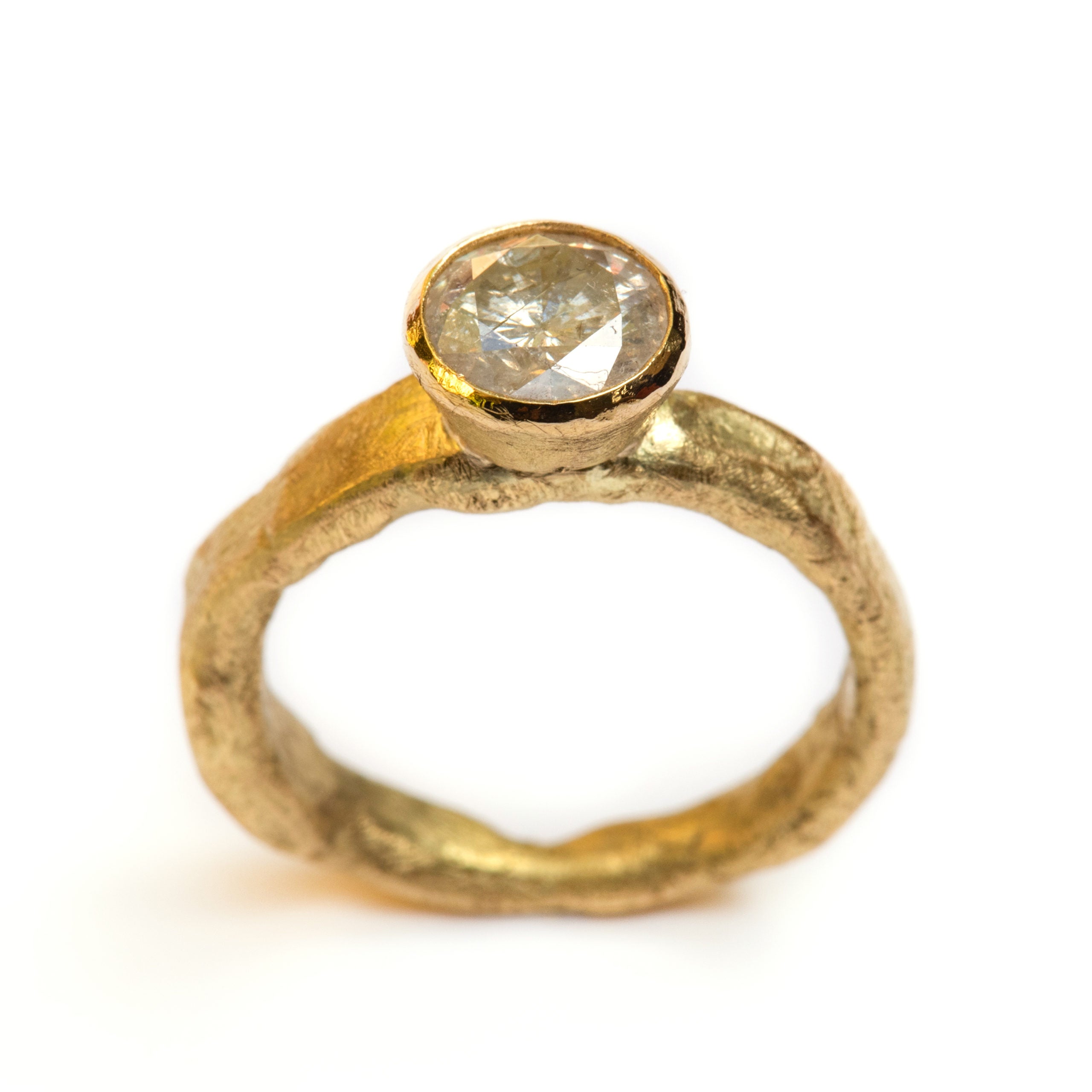 Grey Diamond Solitaire ring by Disa Allsopp