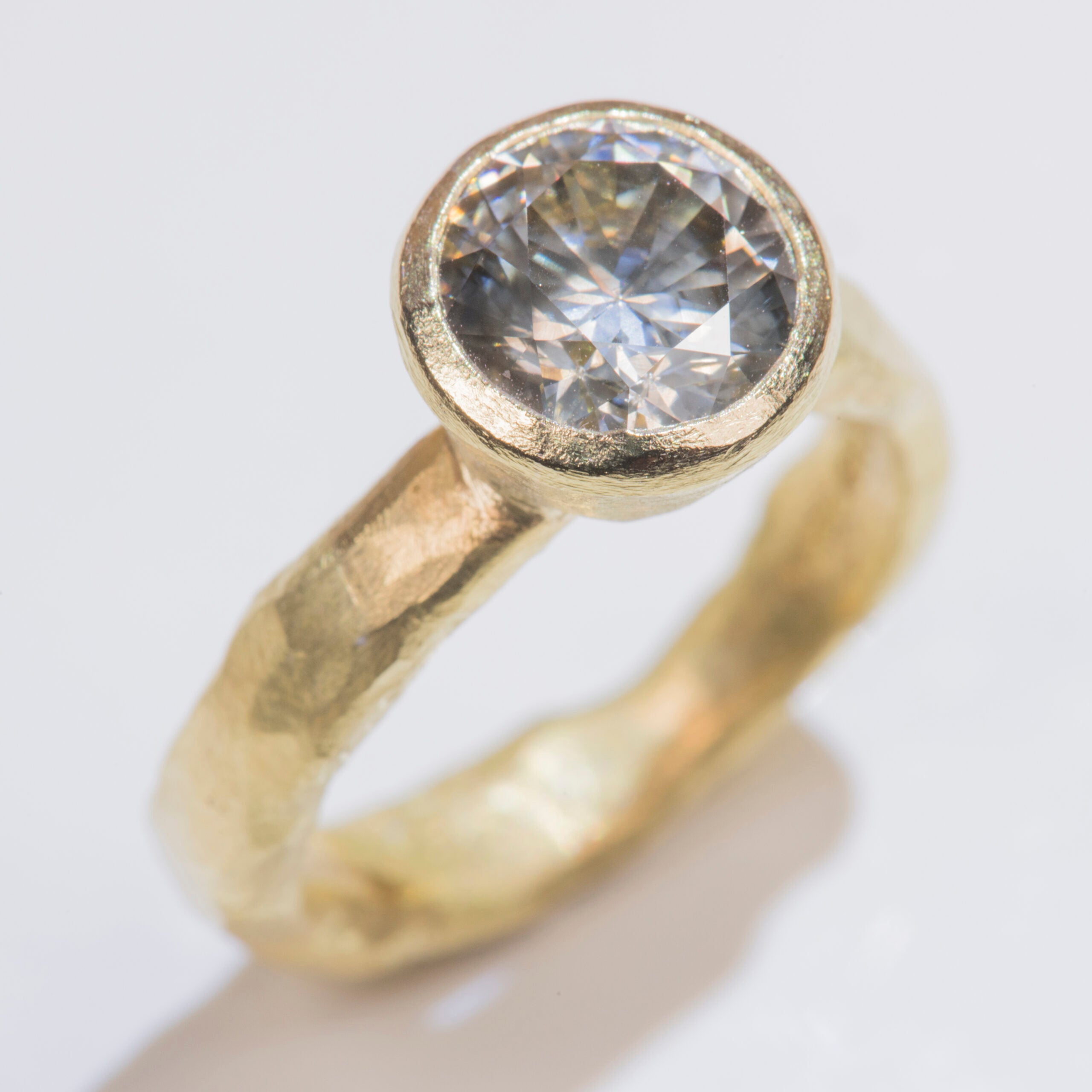 Large Grey Diamond Solitaire Ring by Disa Allsopp