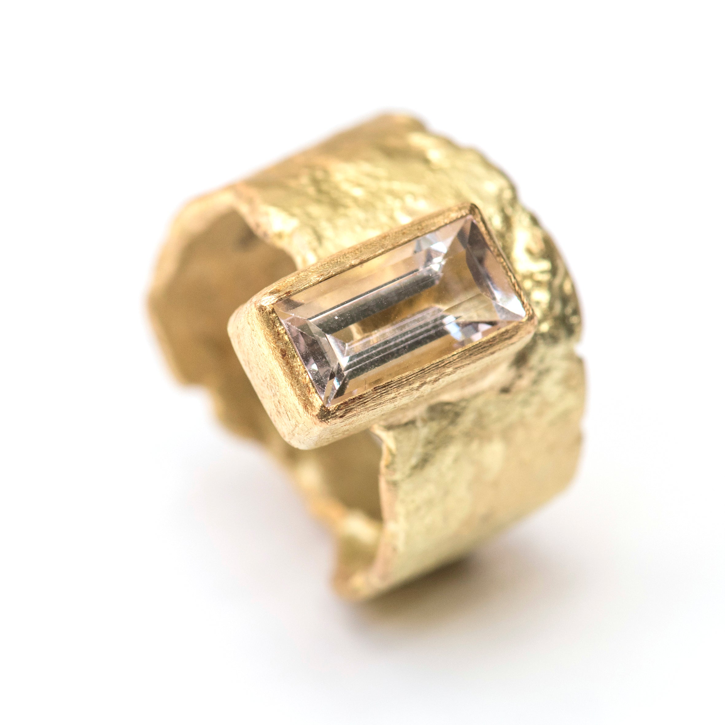 Pale Pink Tourmaline Wide Ring by Disa Allsopp