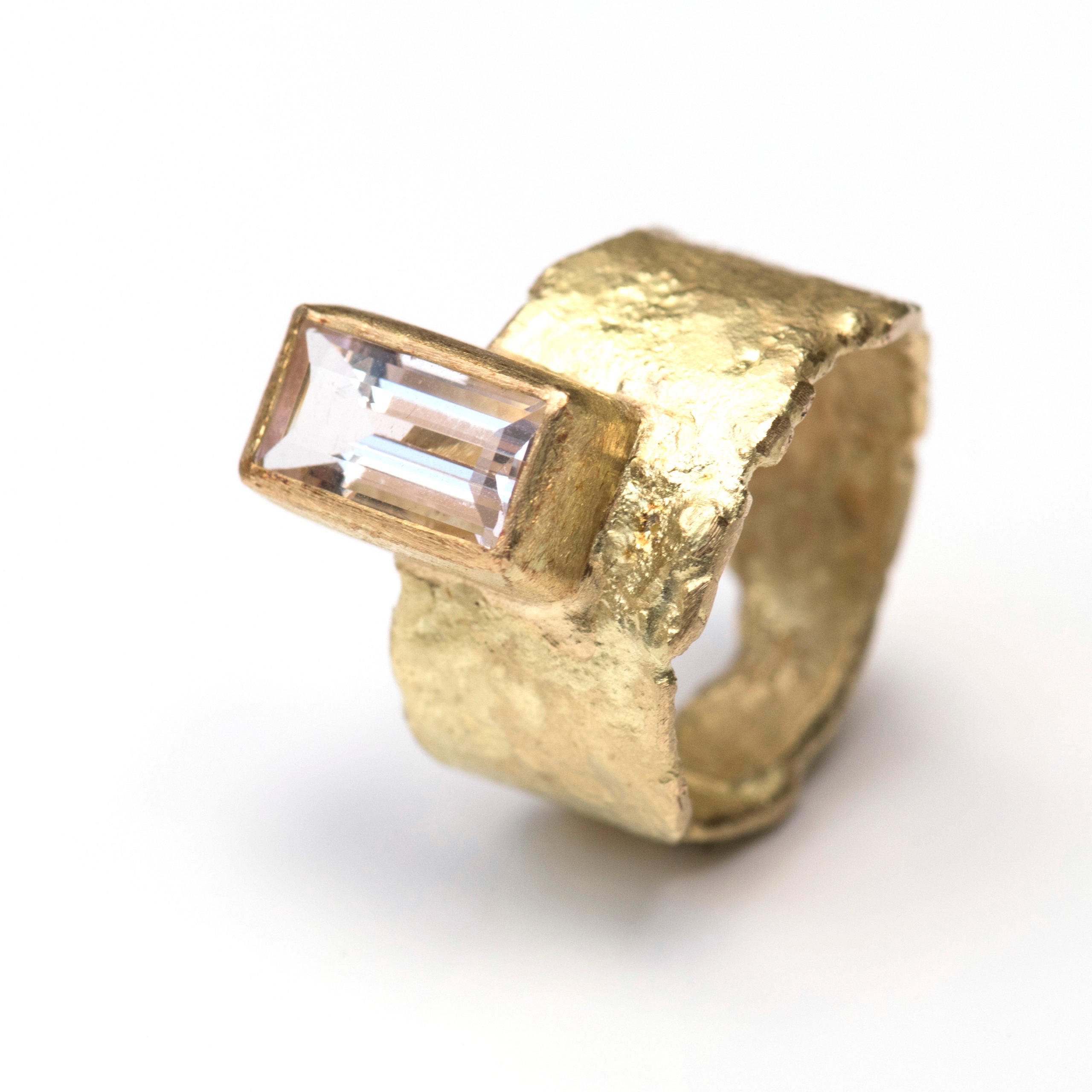 Pale Pink Tourmaline Wide Ring by Disa Allsopp