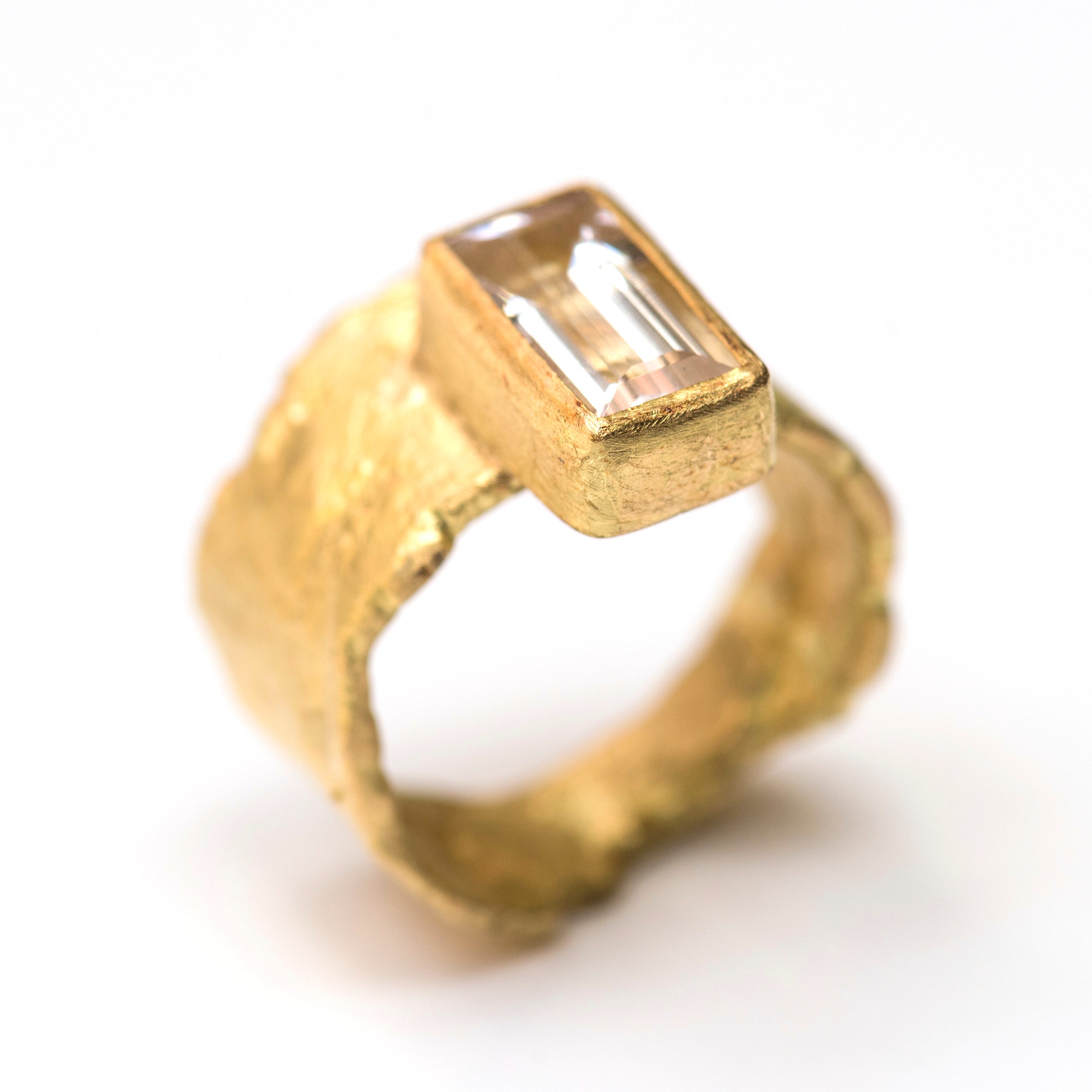 Pale Pink Tourmaline Wide Ring by Disa Allsopp