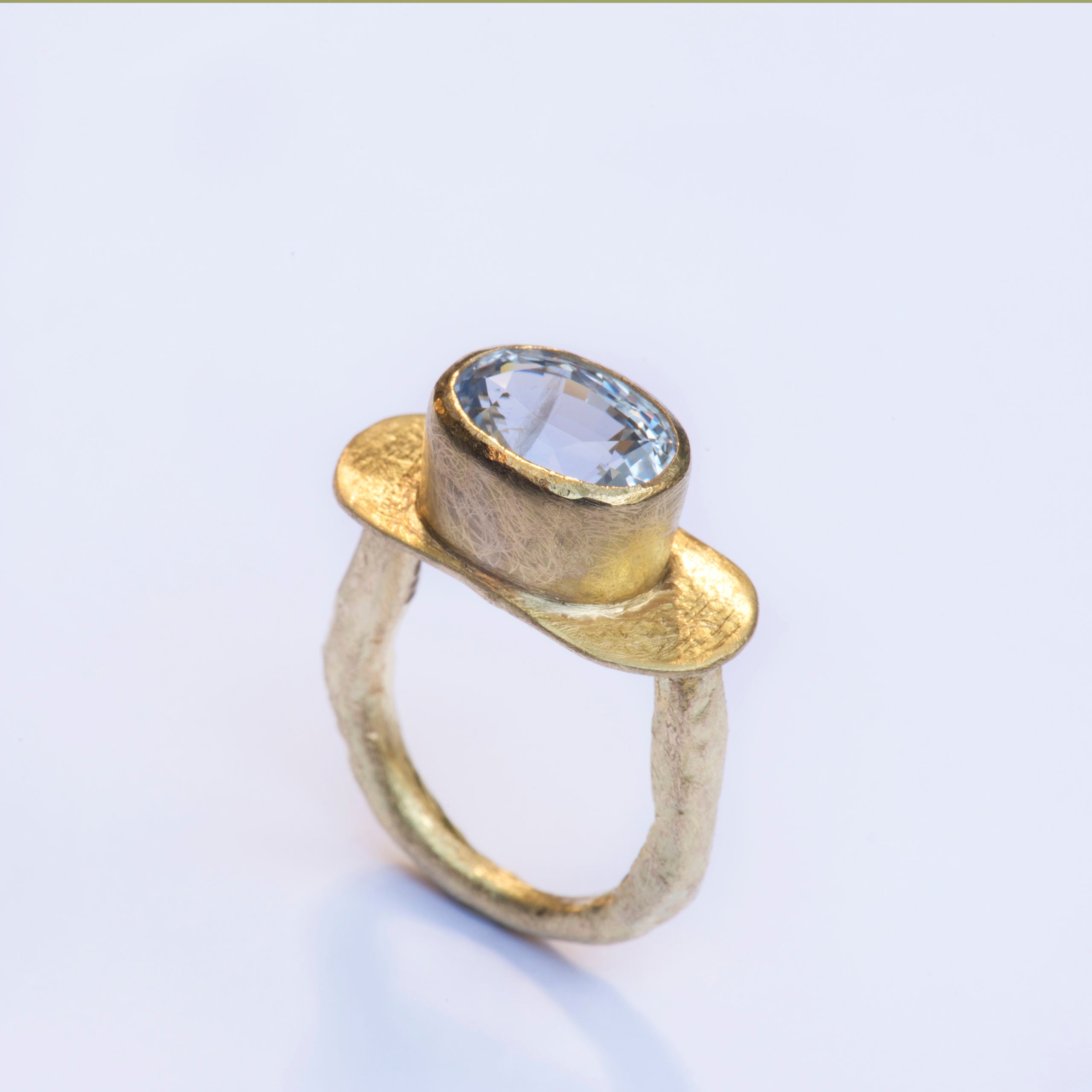 Surfing blue sapphire ring by Disa Allsopp