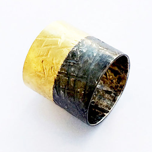 Half & Half Wide Ring