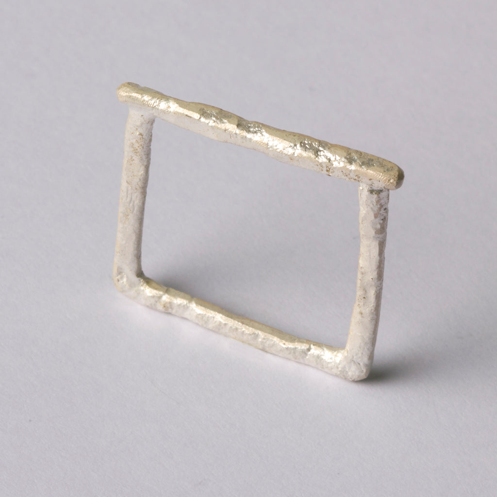 Silver Square Ring by Disa Allsopp