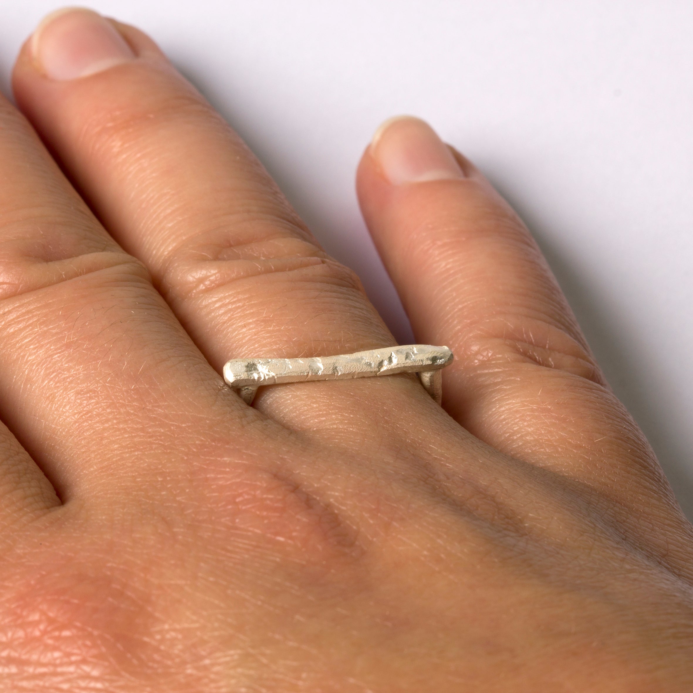Silver Square Ring by Disa Allsopp