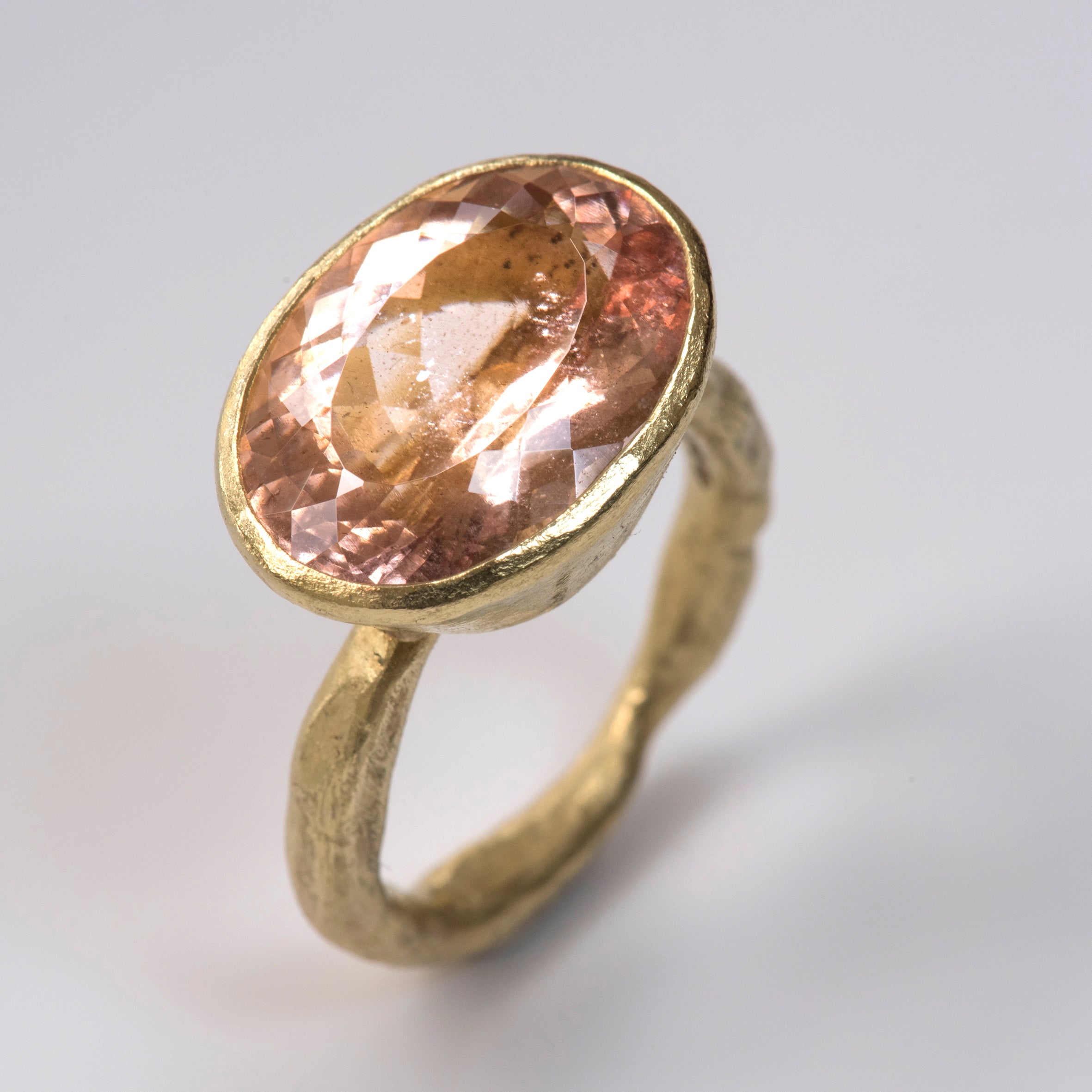 Rose Morganite 18k Gold Ring by Disa Allsopp