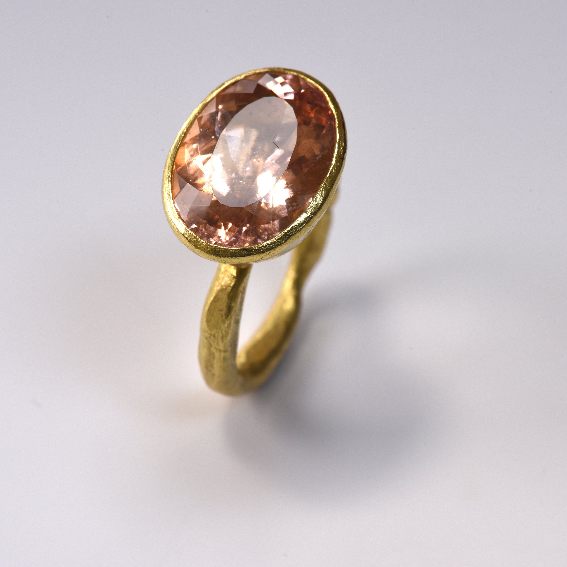 Rose Morganite 18k Gold Ring by Disa Allsopp